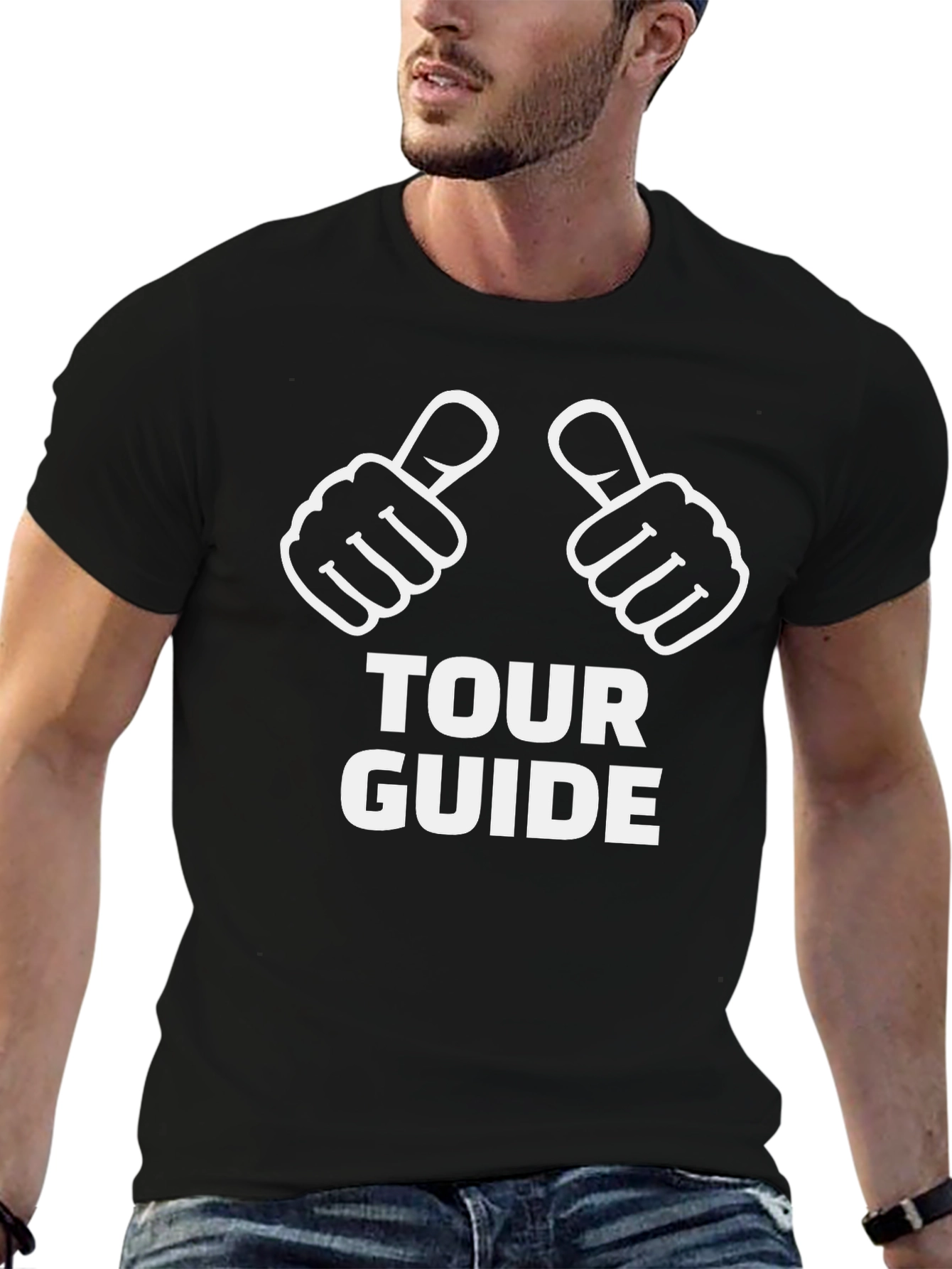 Tour Guide Graphic T-Shirt - Novelty Humor Design