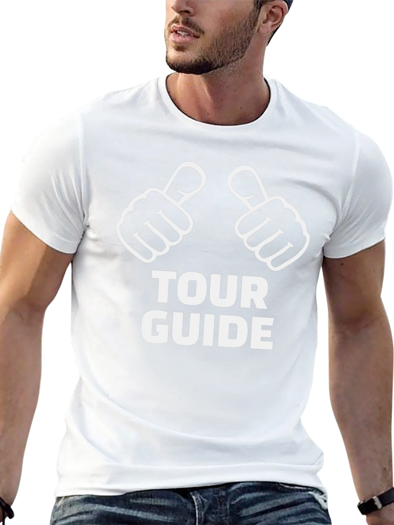 Tour Guide Graphic T-Shirt - Novelty Humor Design