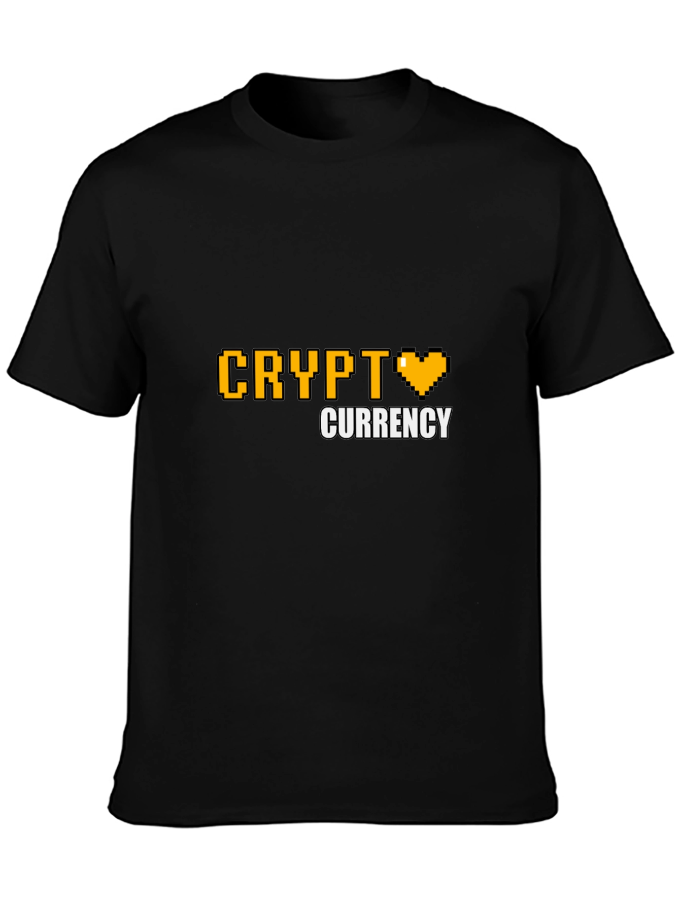 Crypto Currency Pixel Art T-Shirt - Black