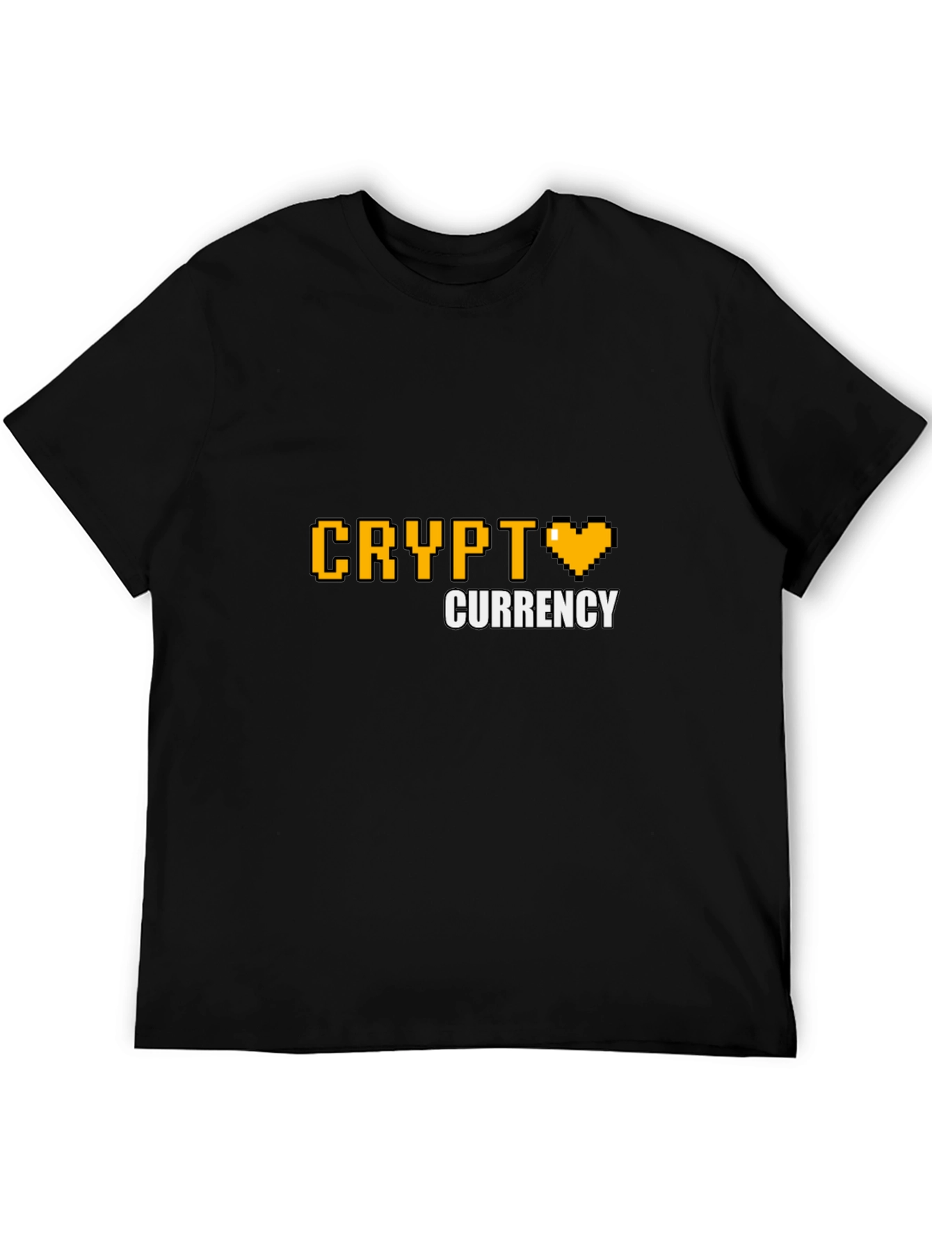 Crypto Currency Pixel Art T-Shirt - Black