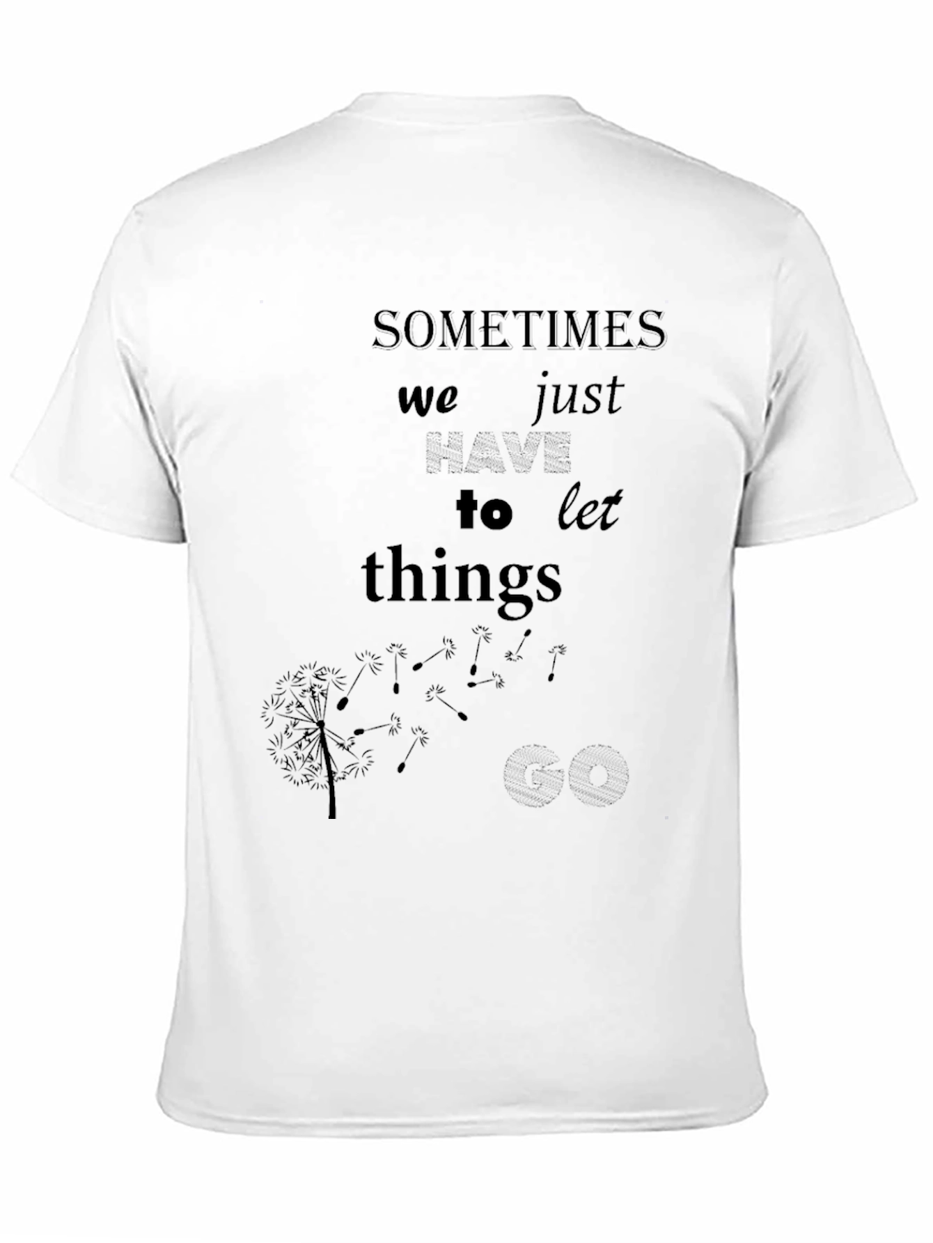 Sometimes Let Go Graphic Tee - Soft Black T-Shirt