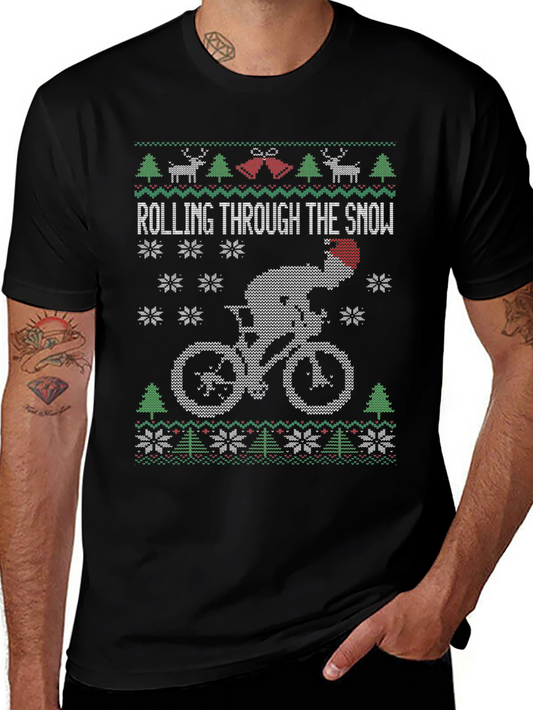 Rolling Through Snow Holiday T-Shirt