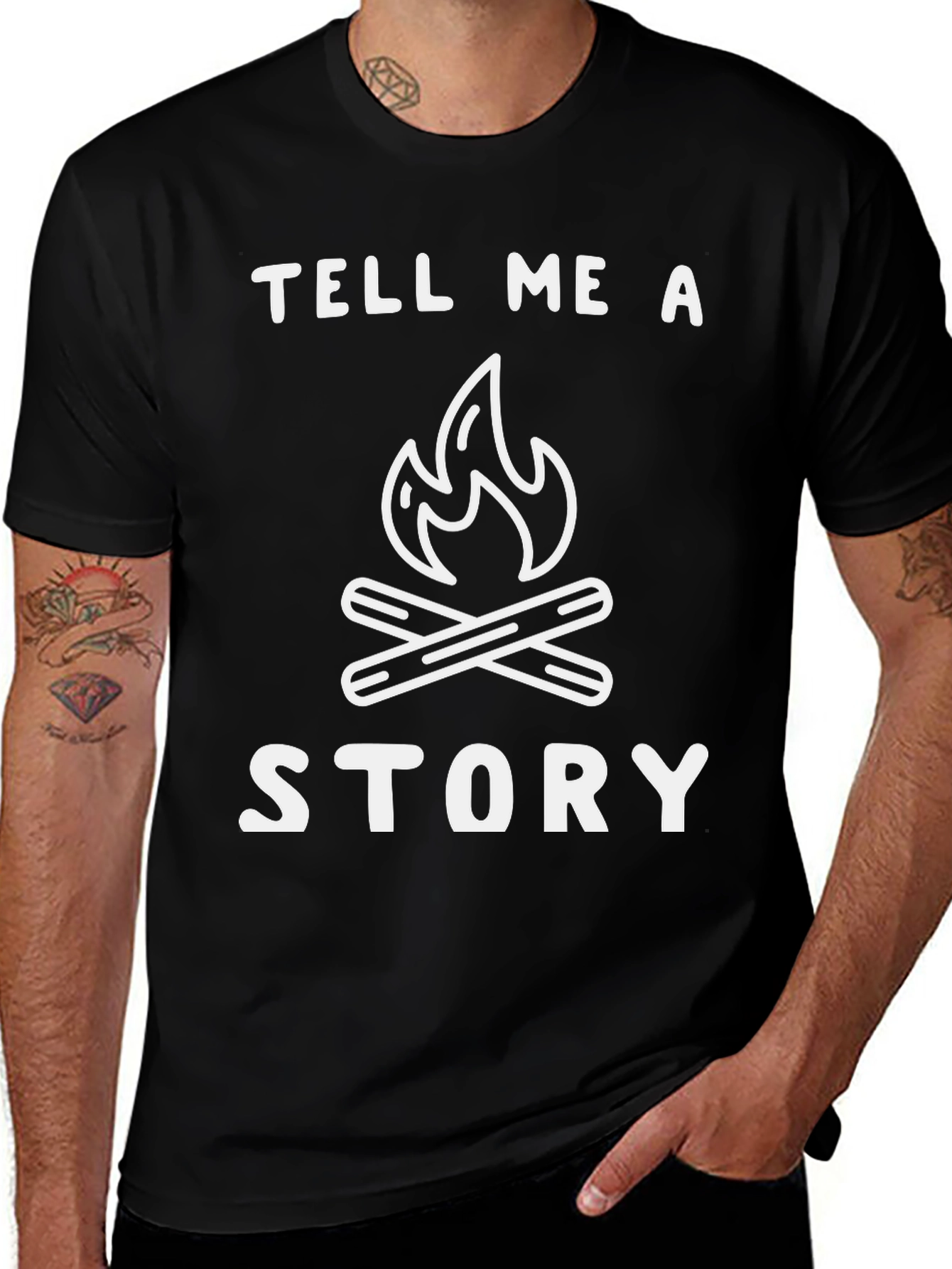 Tell Me A Story Camping T-Shirt