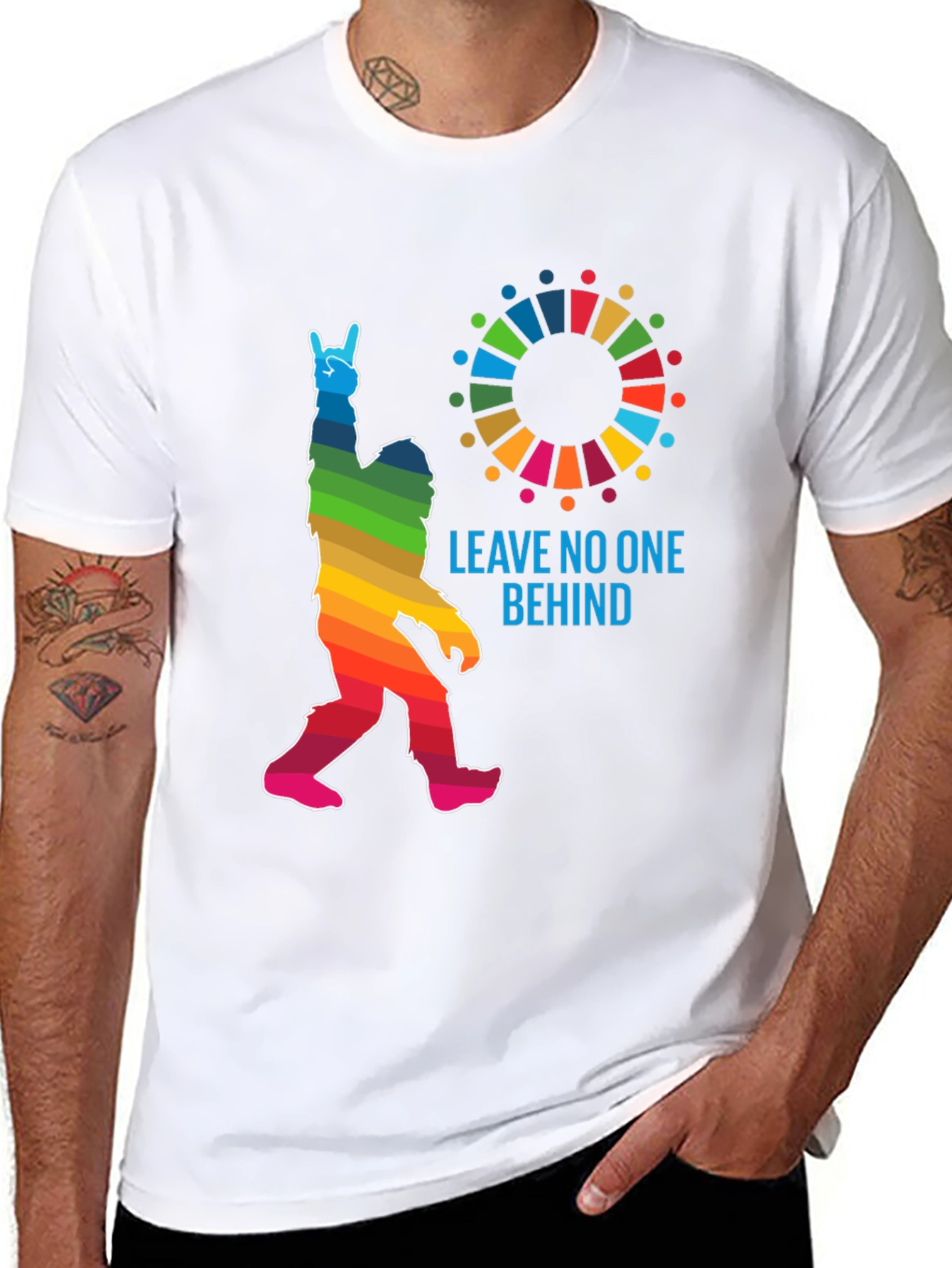 Leave No One Behind Bigfoot Graphic Tee