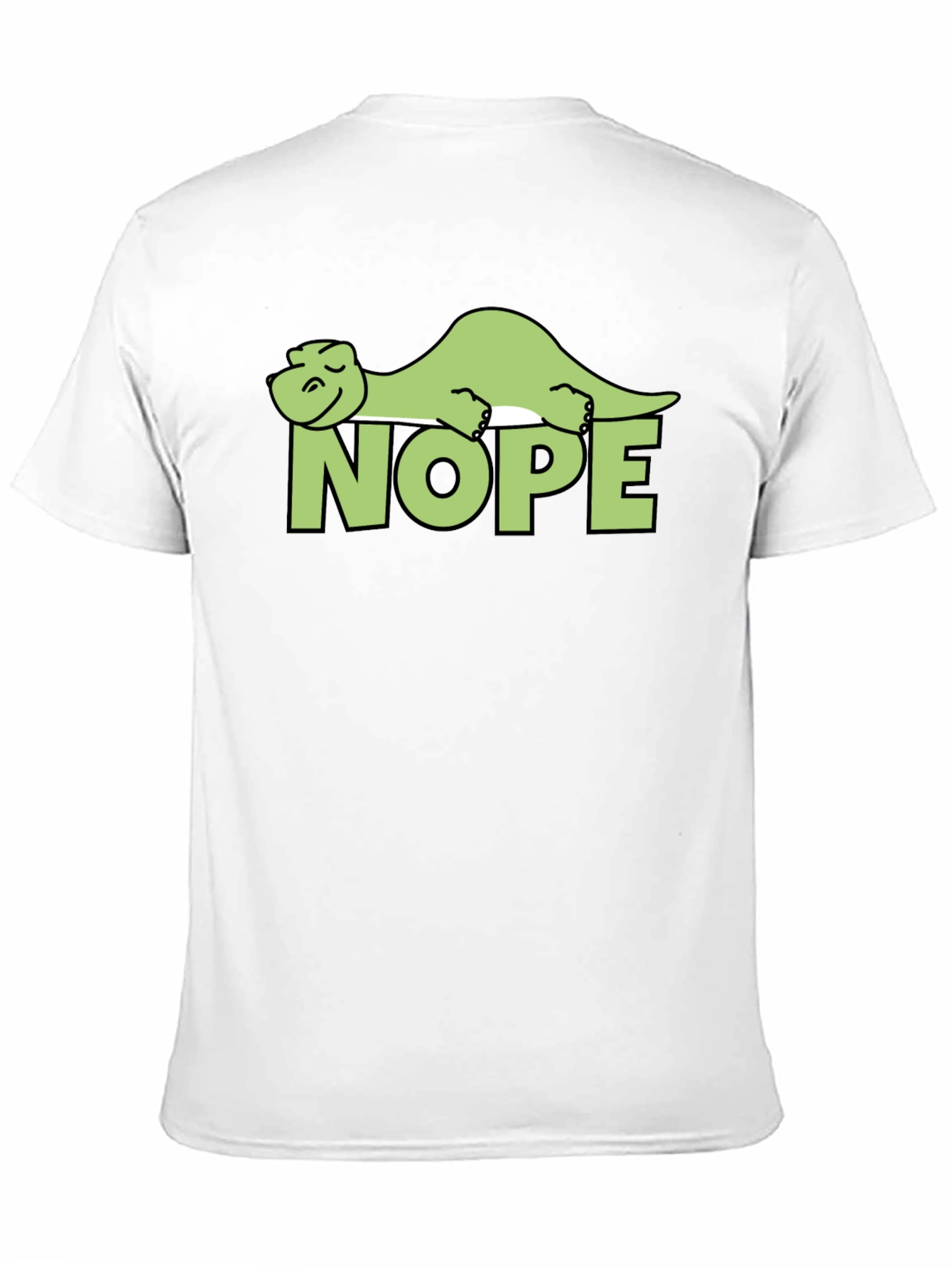 Nope Lazy Dinosaur Graphic T-Shirt