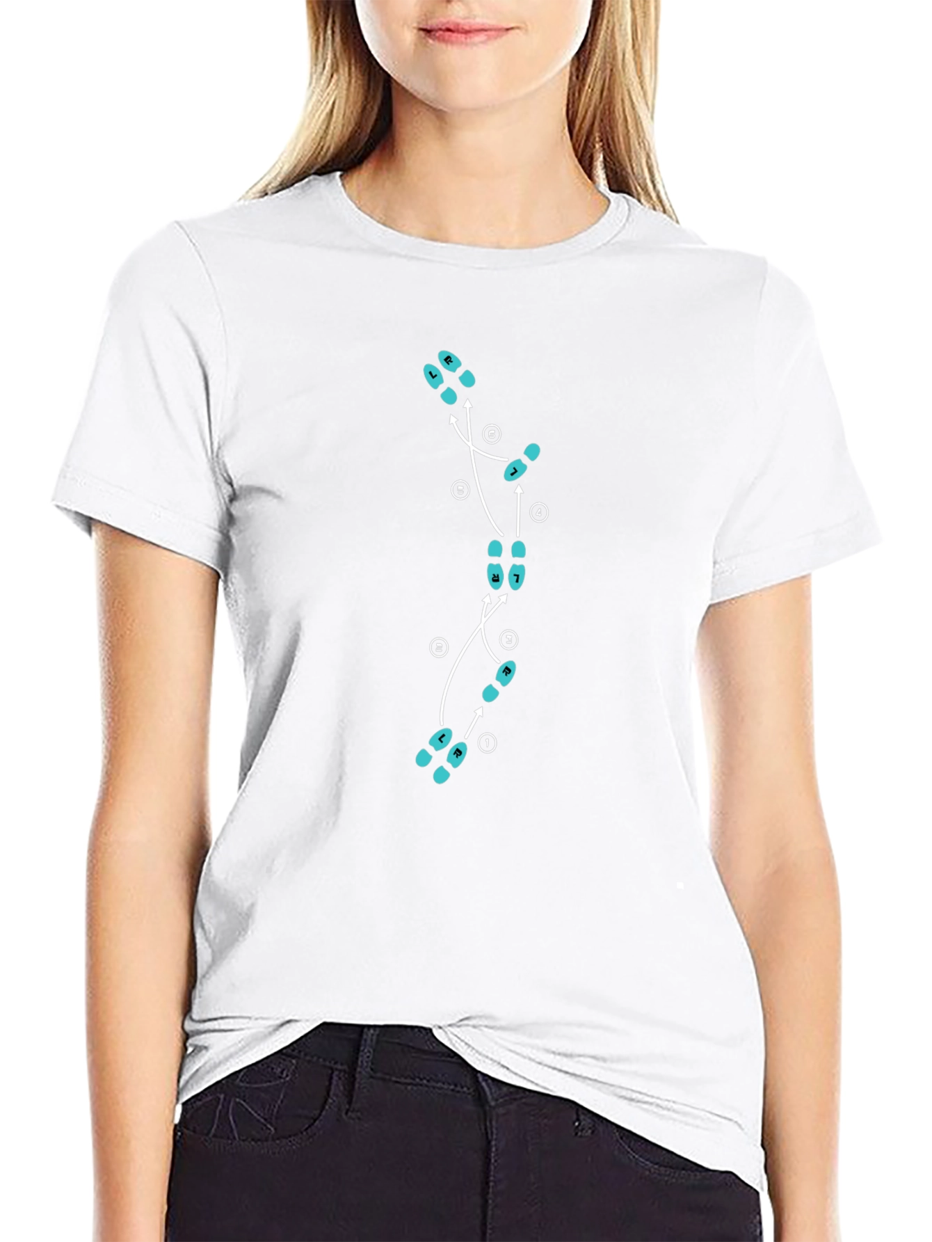 Dance Steps Graphic Tee - Black