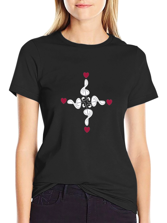 Musical Heart T-Shirt - Stylish Graphic Tee