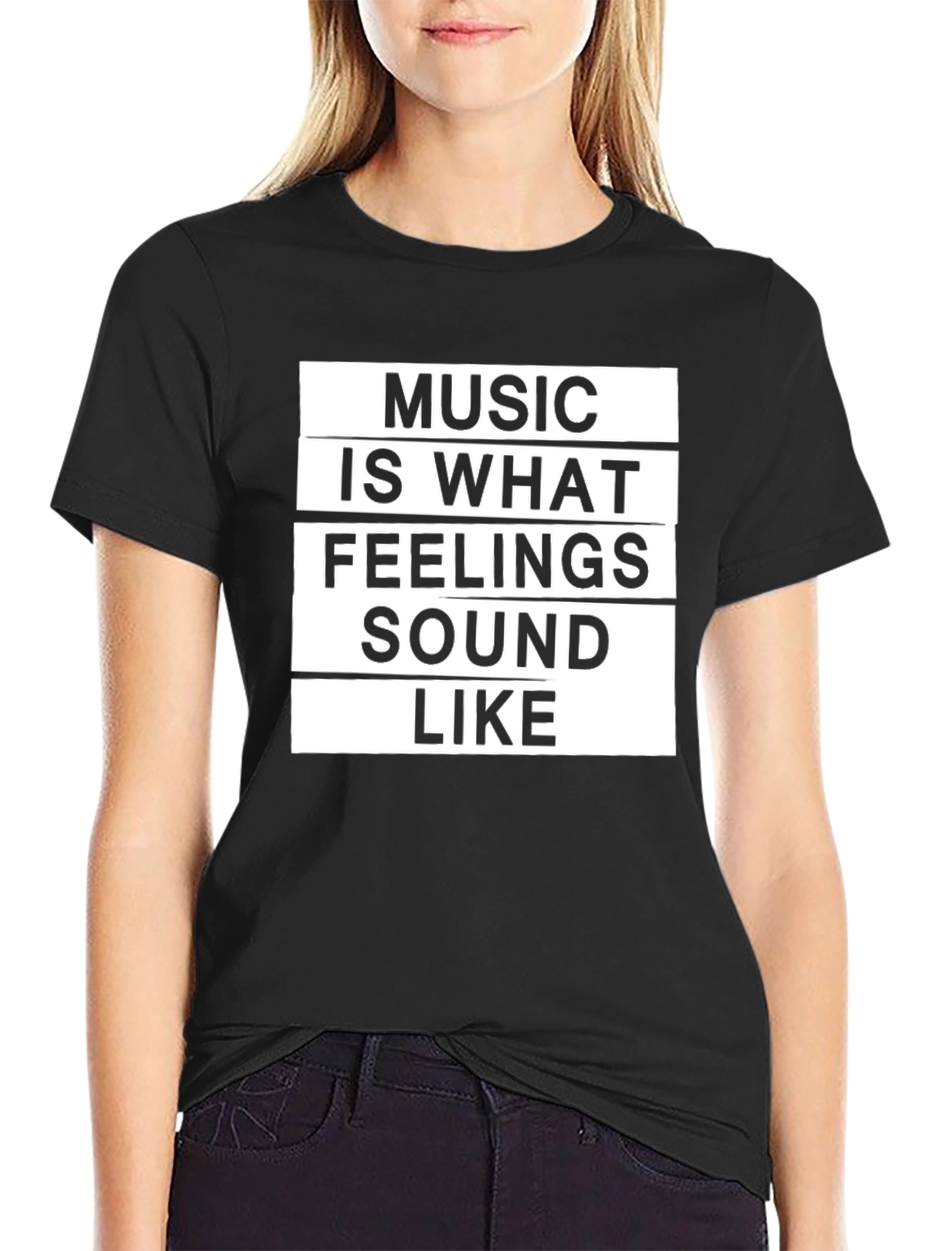 Music is What Feelings Sound Like Graphic T-Shirt