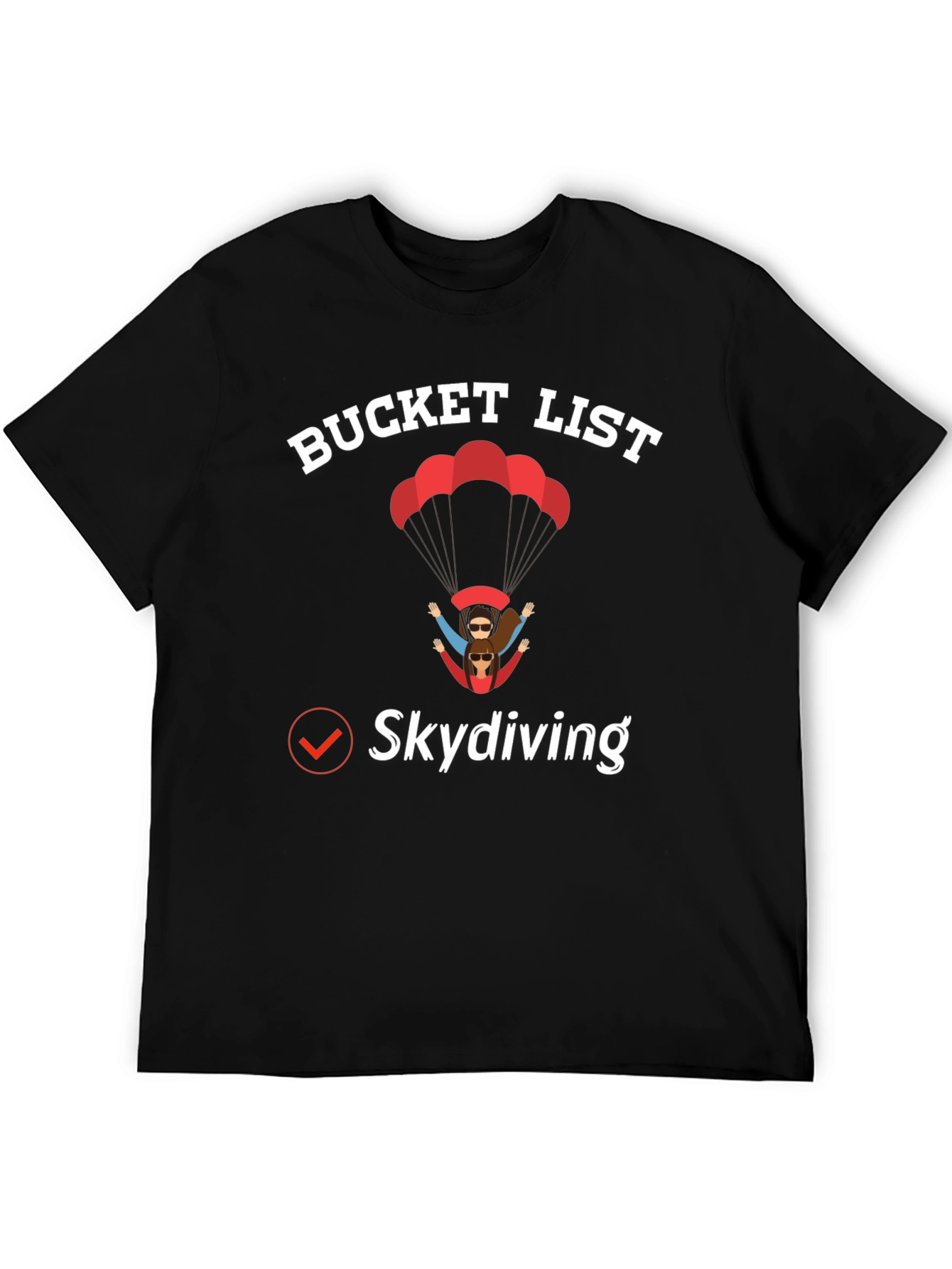 Skydiving Bucket List Graphic Tee