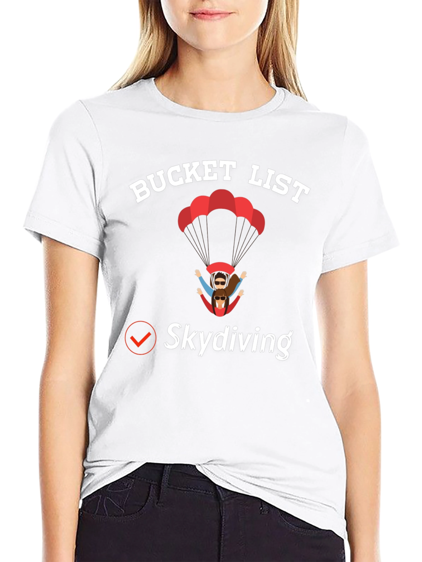 Skydiving Bucket List Graphic Tee