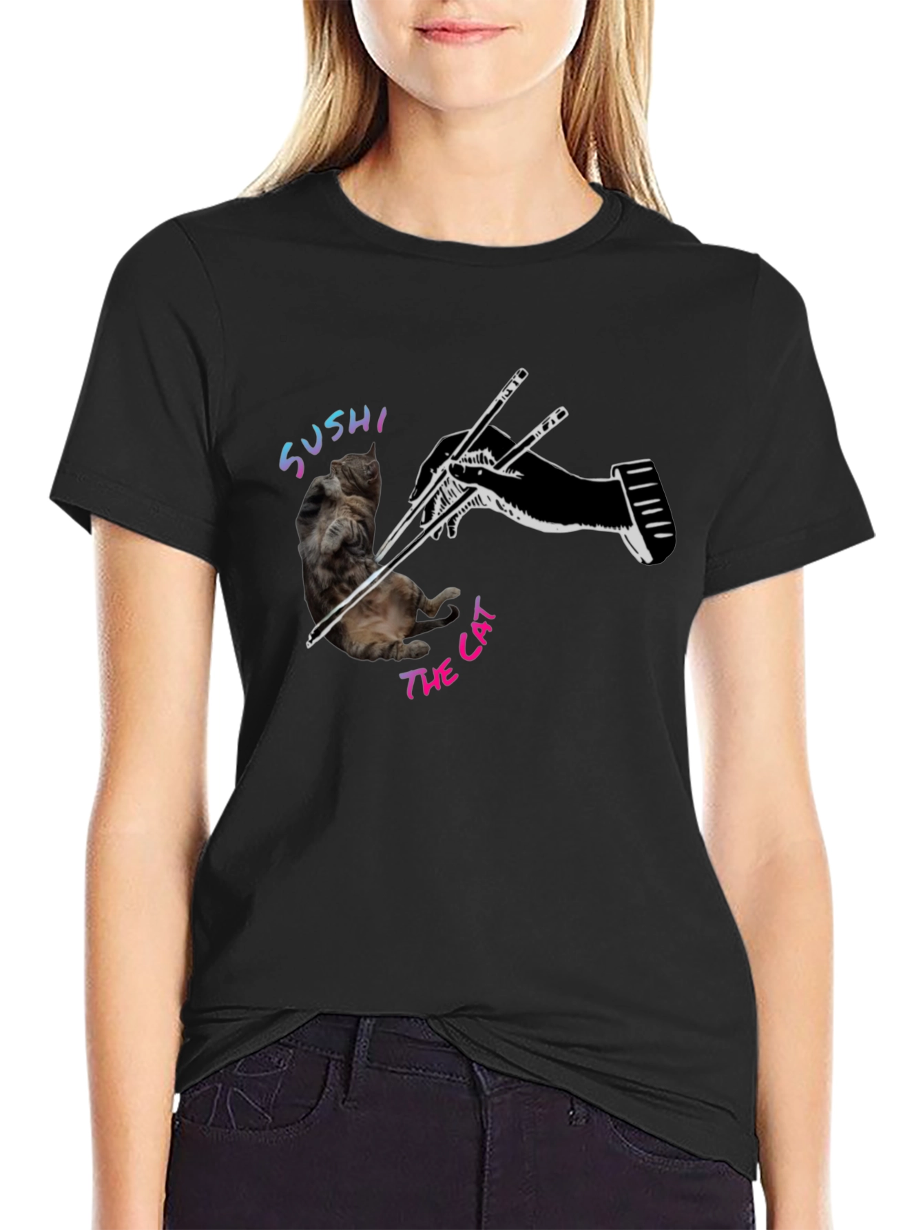 Sushi The Cat Graphic T-Shirt