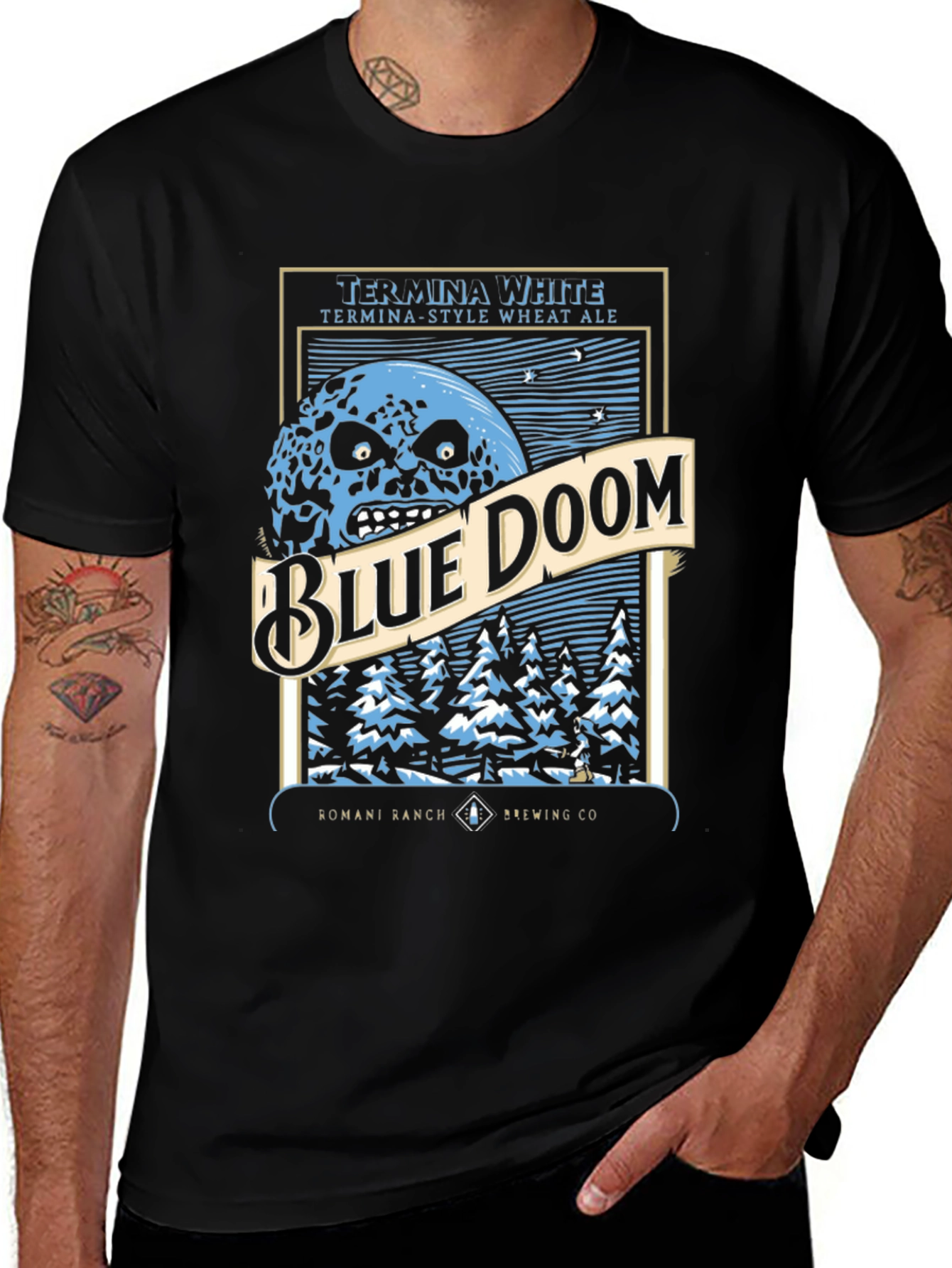 Blue Doom Graphic T-Shirt