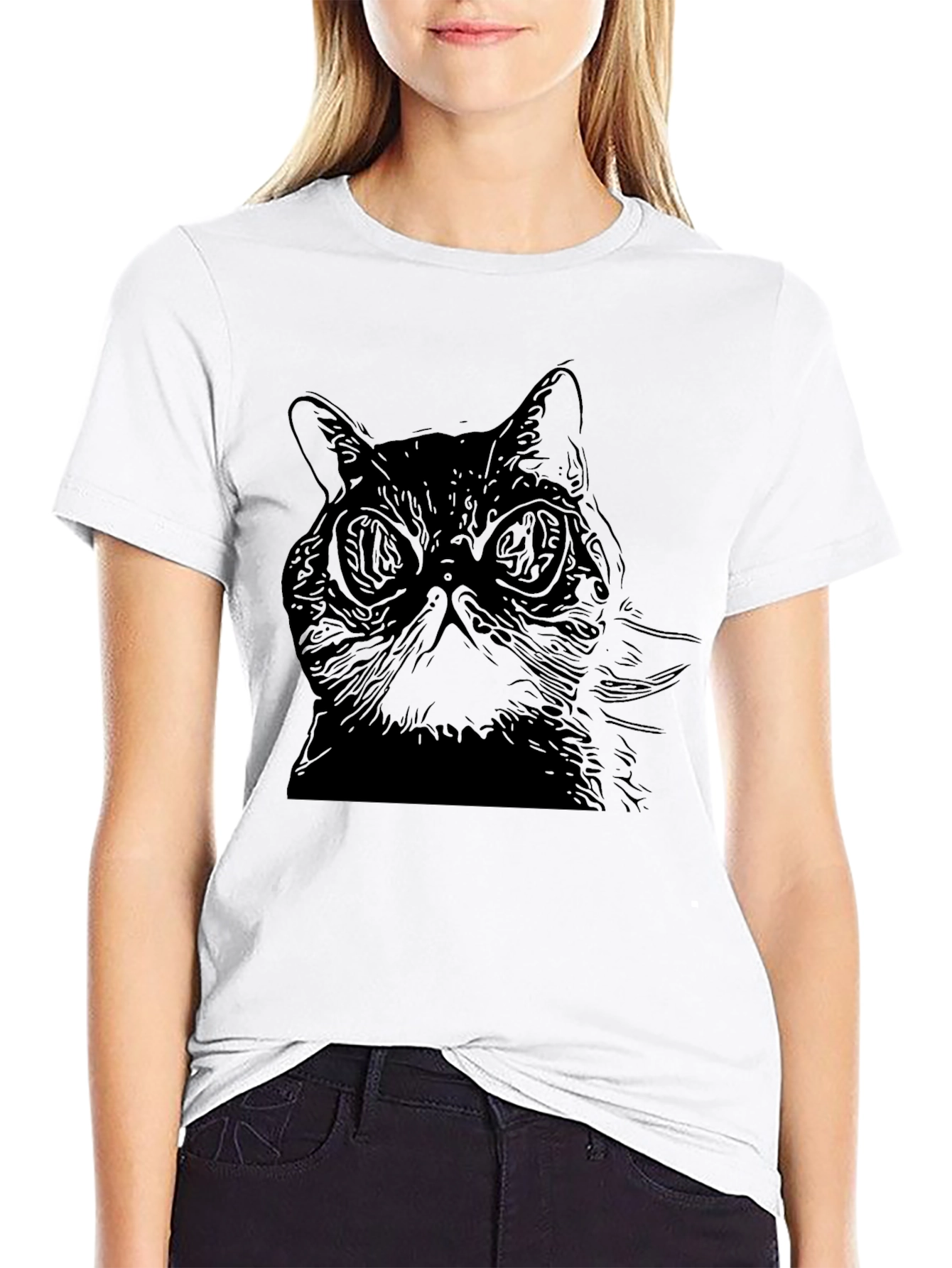 Black Cat Graphic T-Shirt