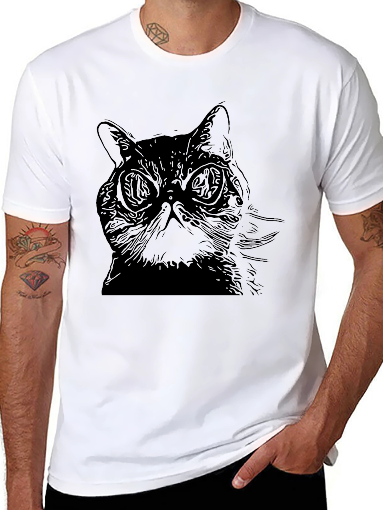 Black Cat Graphic T-Shirt