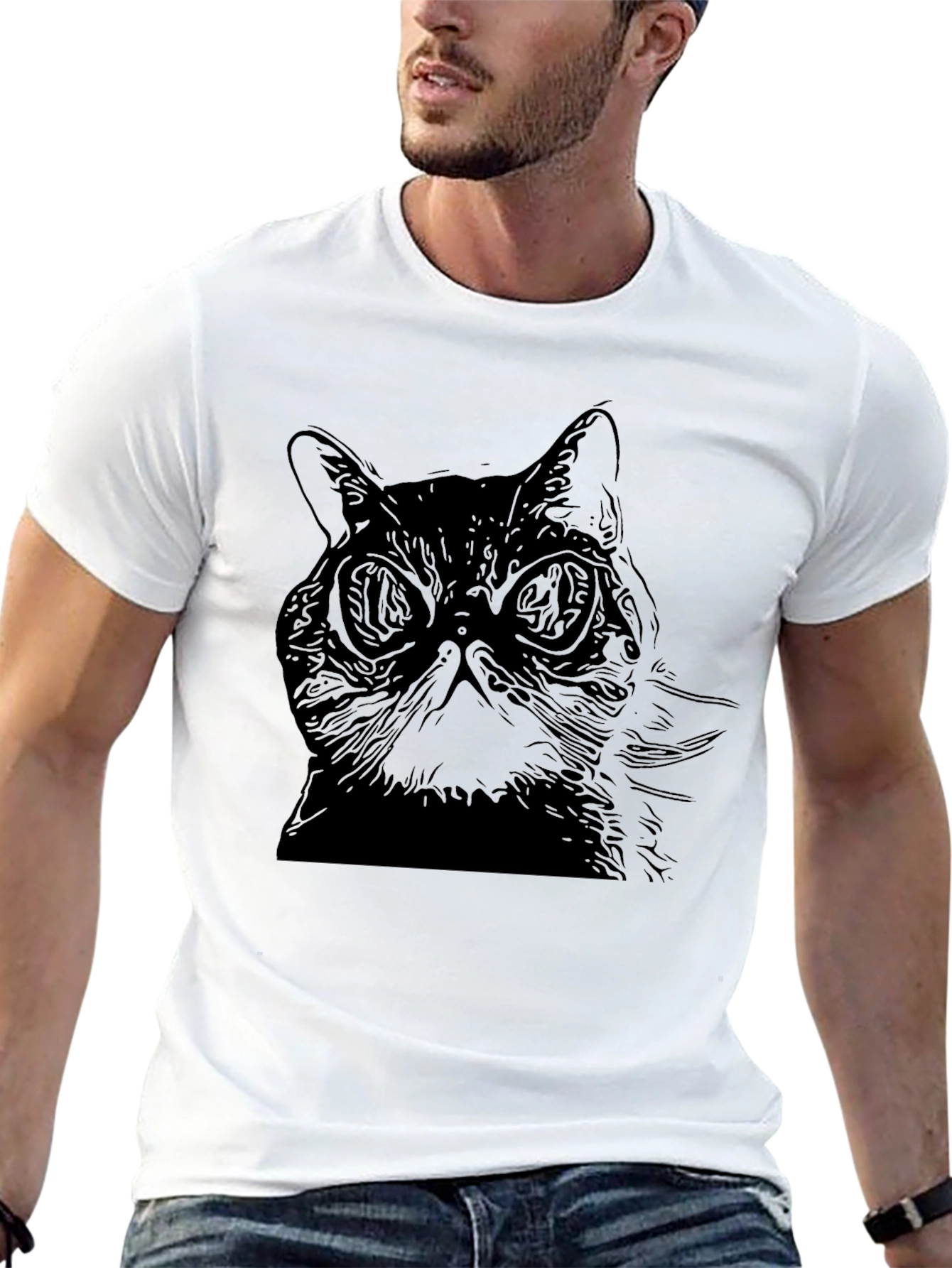 Black Cat Graphic T-Shirt