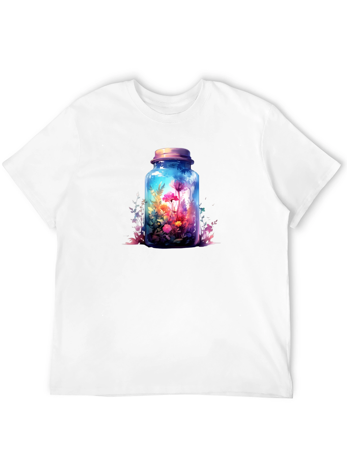 Floral Terrarium Graphic Tee - Mens Black T-Shirt