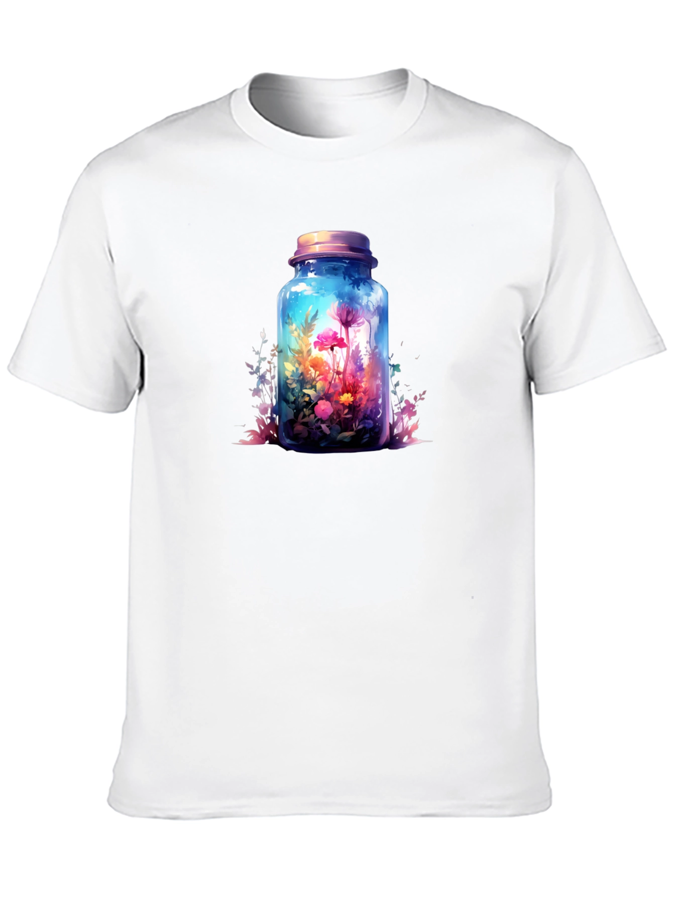 Floral Terrarium Graphic Tee - Mens Black T-Shirt