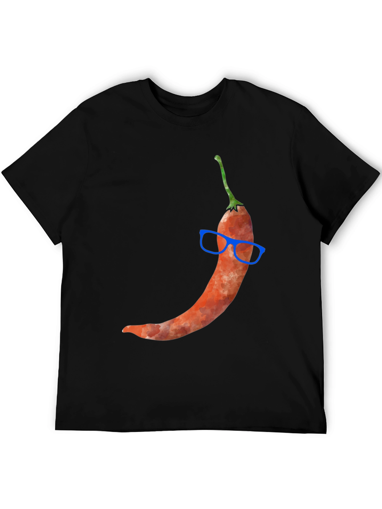 Chili Pepper with Glasses Graphic Tee - Quirky Style
