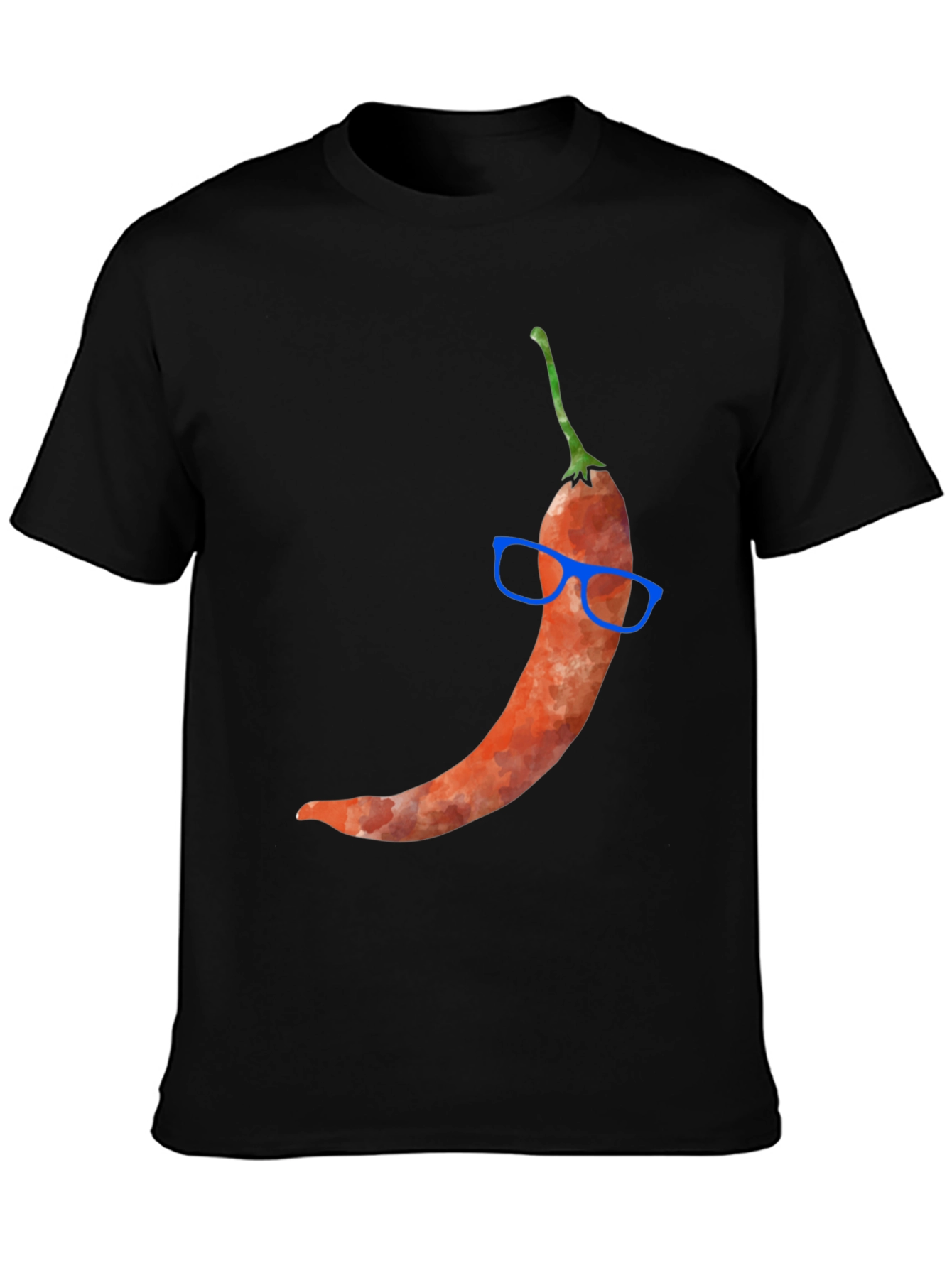 Chili Pepper with Glasses Graphic Tee - Quirky Style