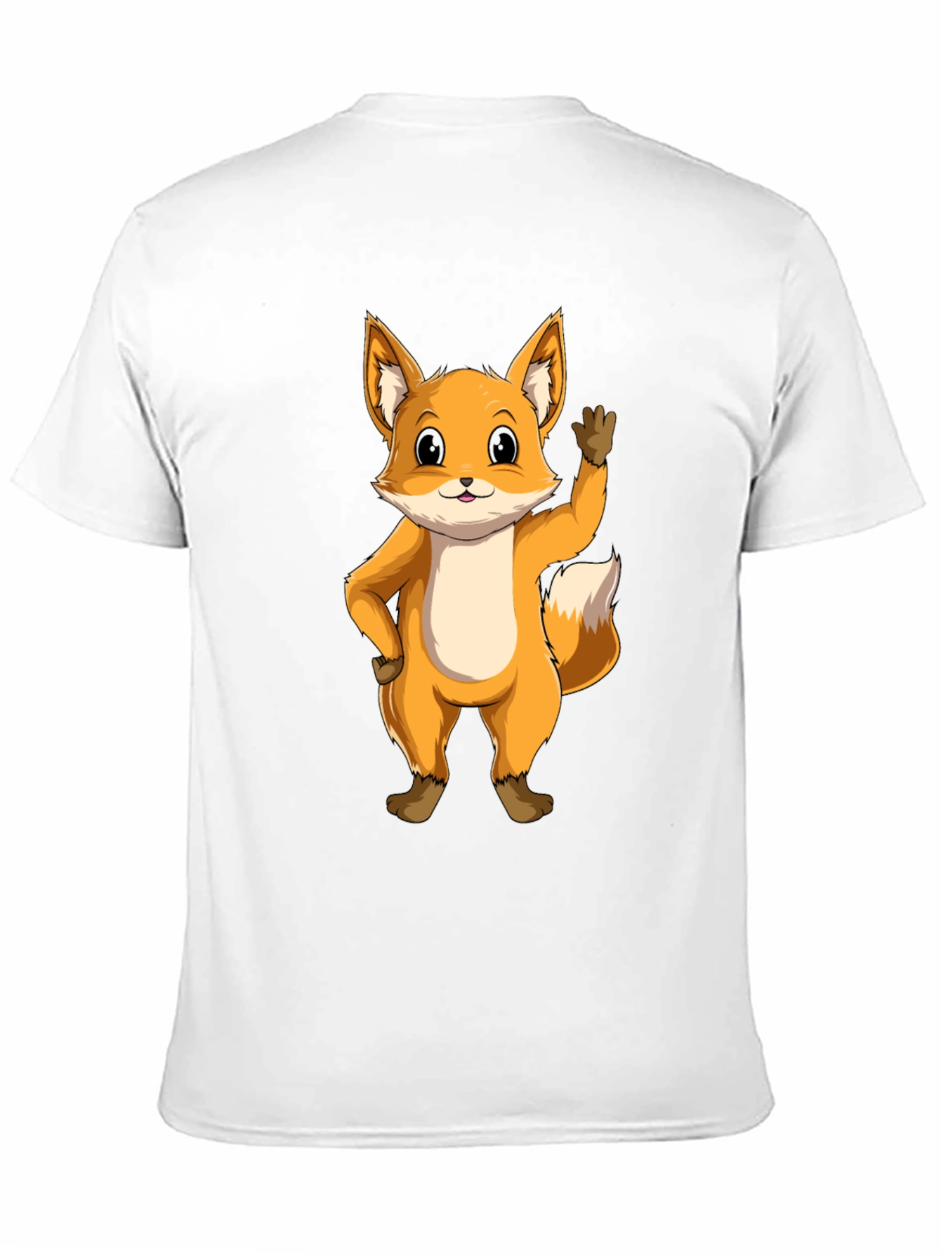 Cute Fox Graphic Tee - Black Unisex T-Shirt