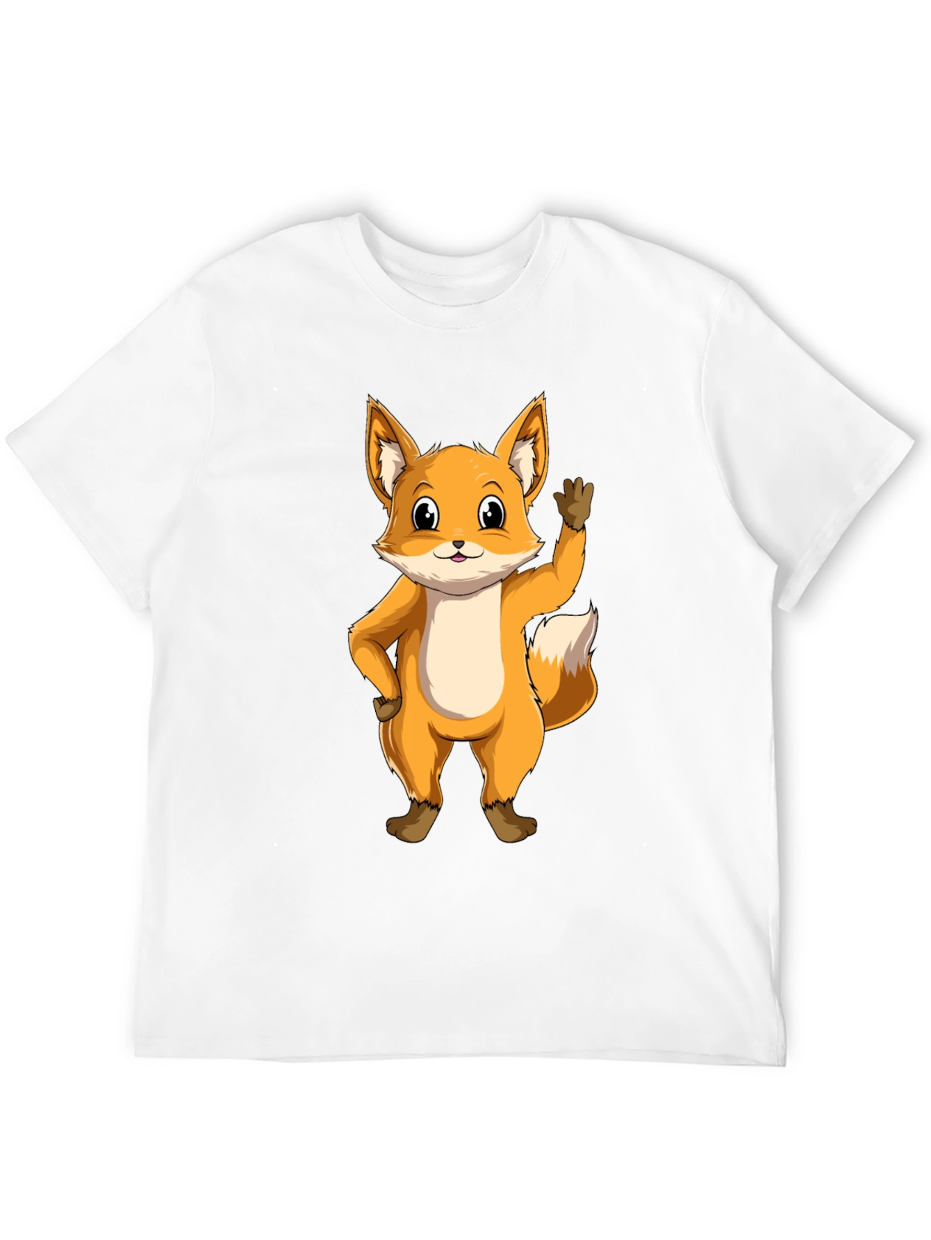 Cute Fox Graphic Tee - Black Unisex T-Shirt