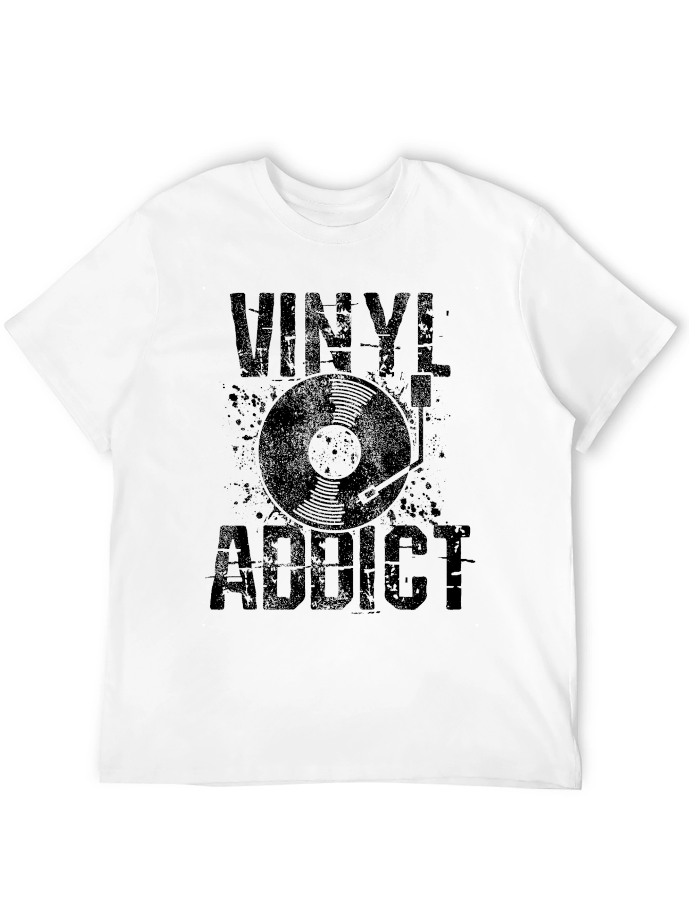 Vinyl Addict Graphic Tee - Music Lover T-Shirt