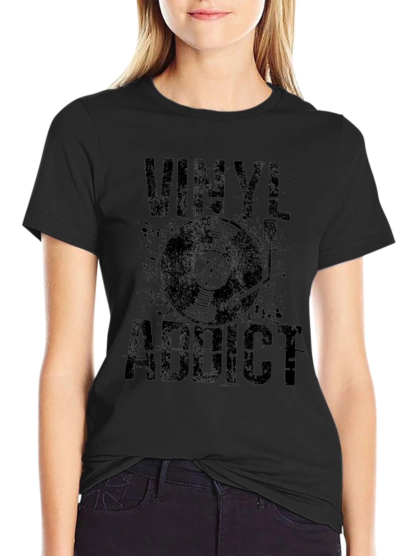 Vinyl Addict Graphic Tee - Music Lover T-Shirt