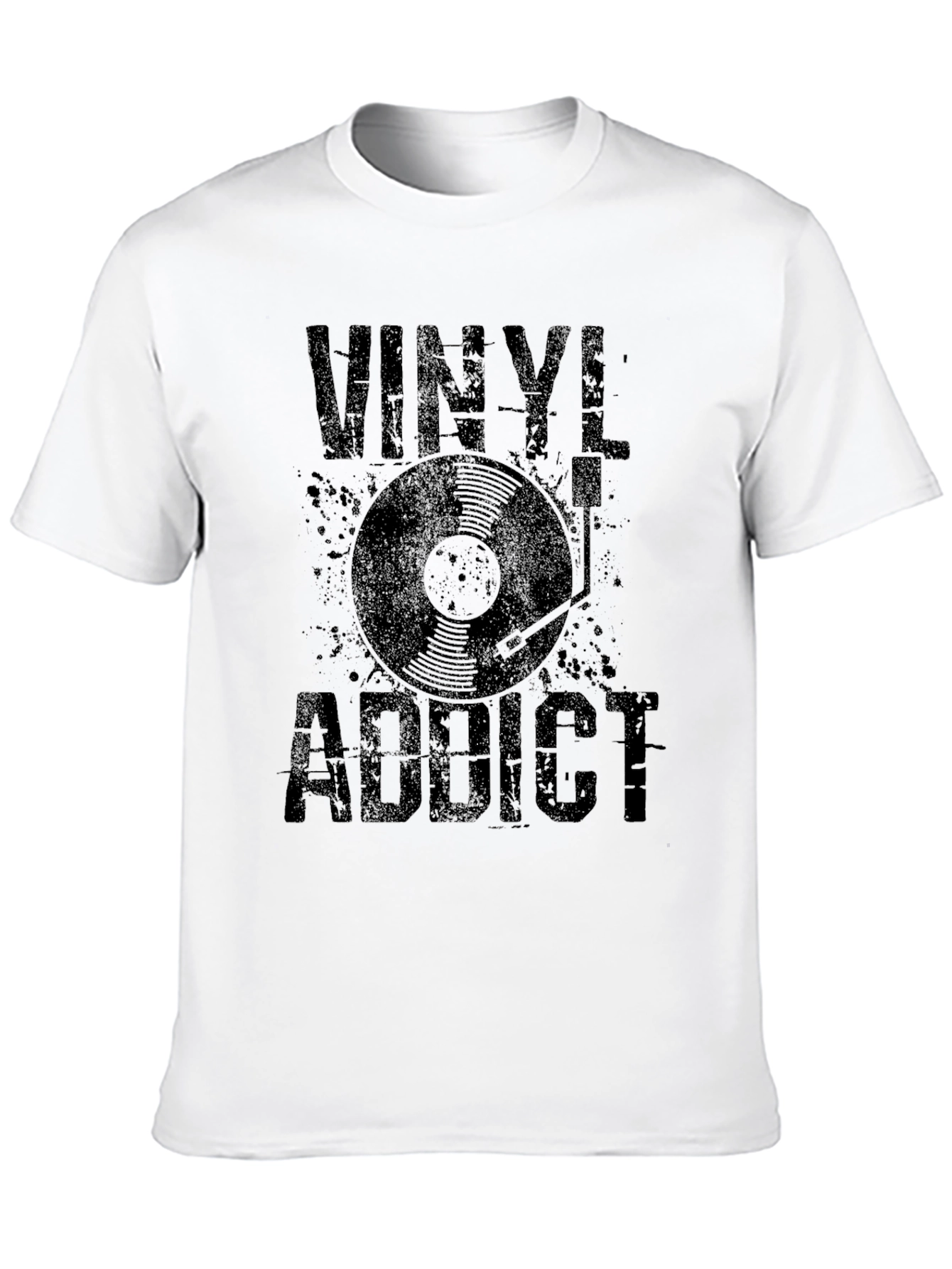 Vinyl Addict Graphic Tee - Music Lover T-Shirt