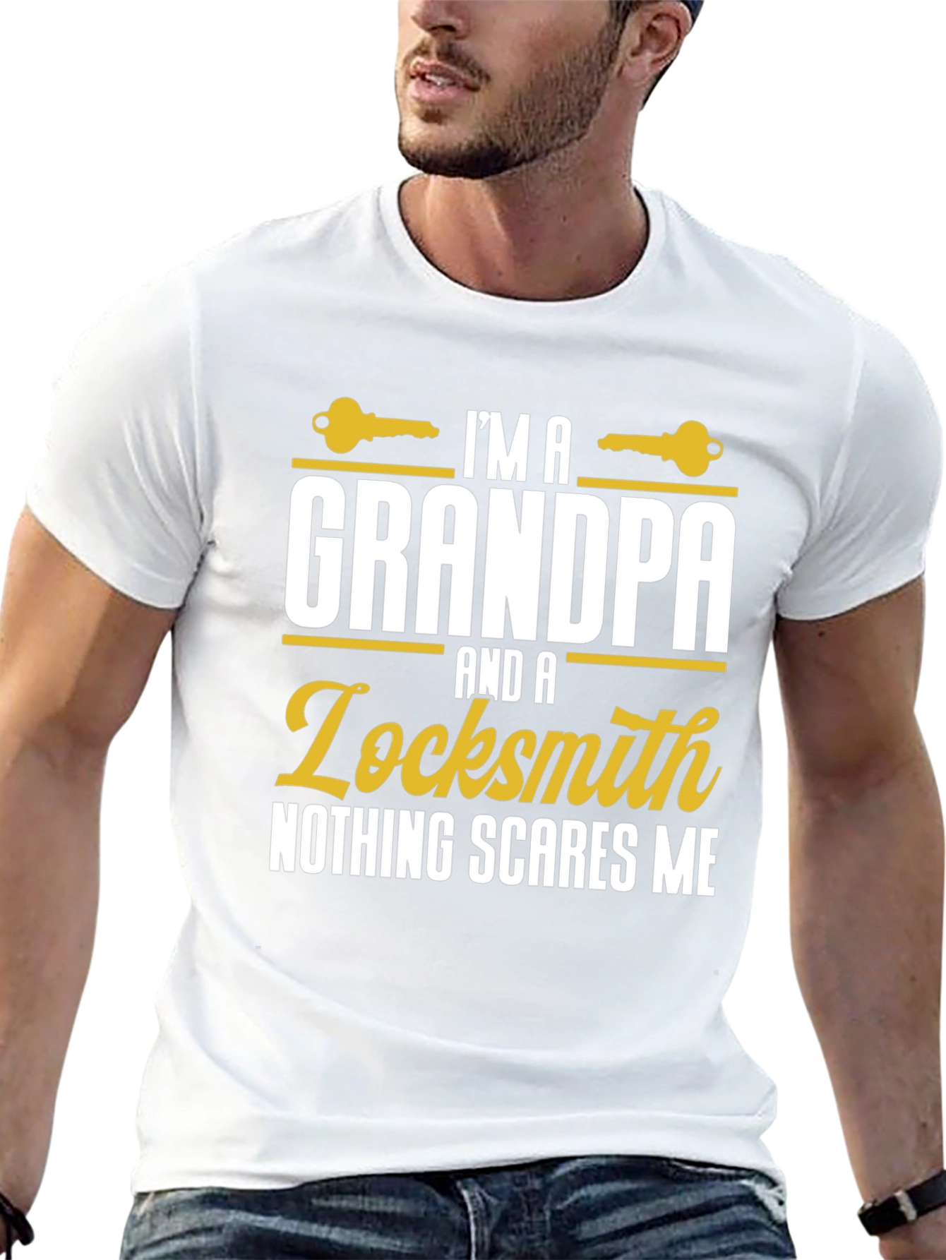 Grandpa Locksmith T-Shirt - Nothing Scares Me!