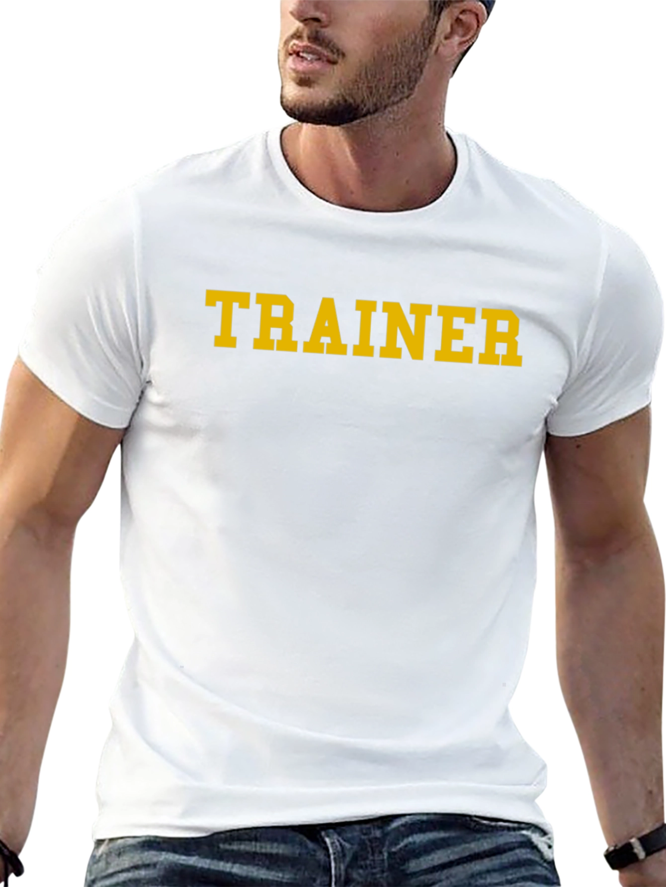 Trainer Graphic Tee - Black Cotton T-Shirt
