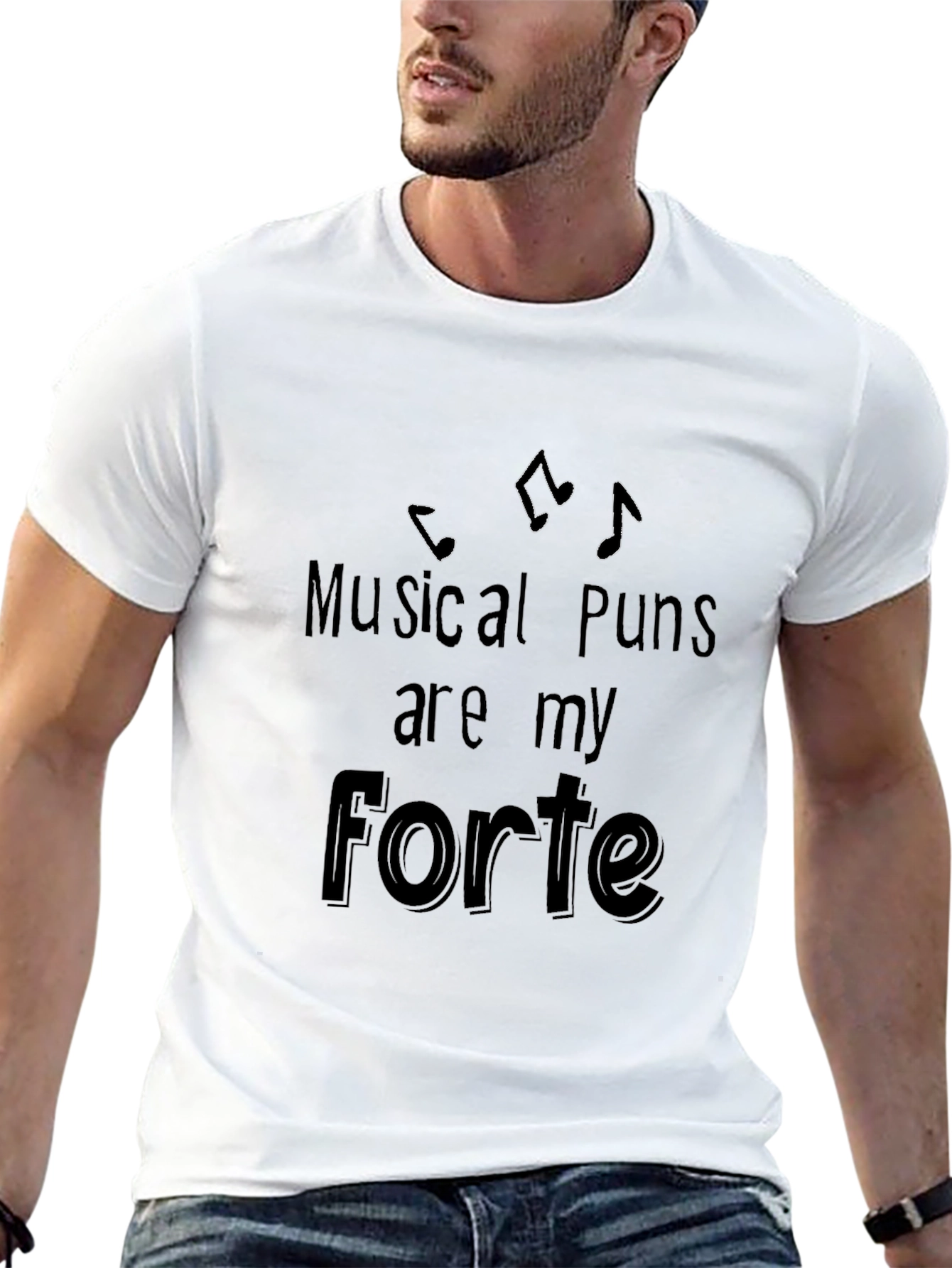 Musical Puns Forte Graphic T-Shirt