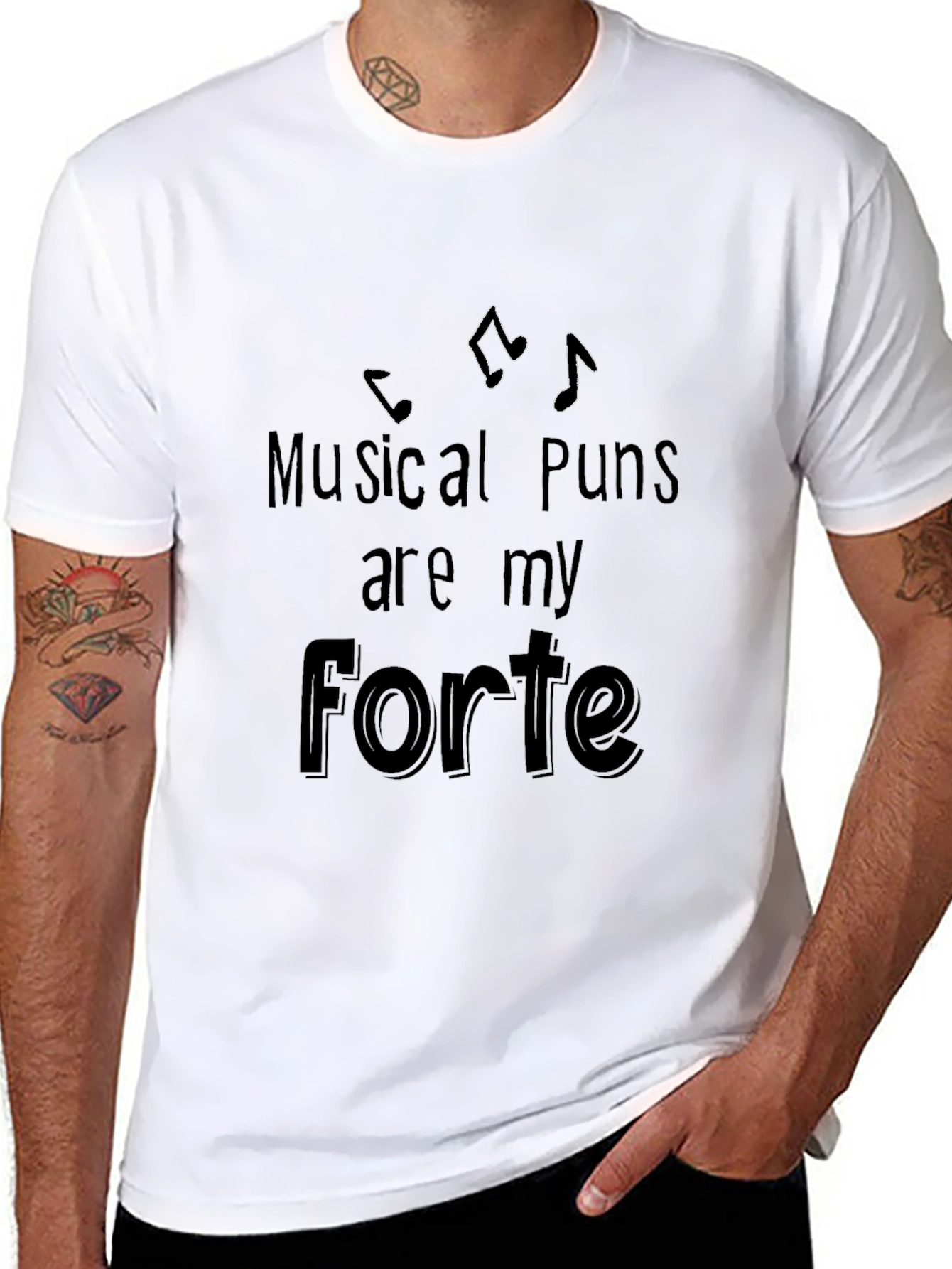 Musical Puns Forte Graphic T-Shirt