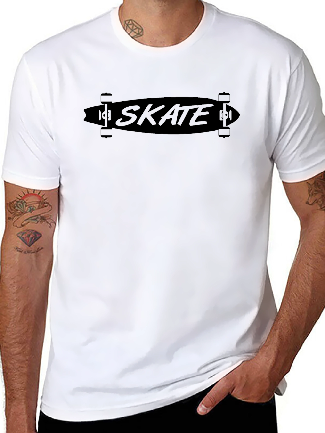 Skate Design Black T-Shirt
