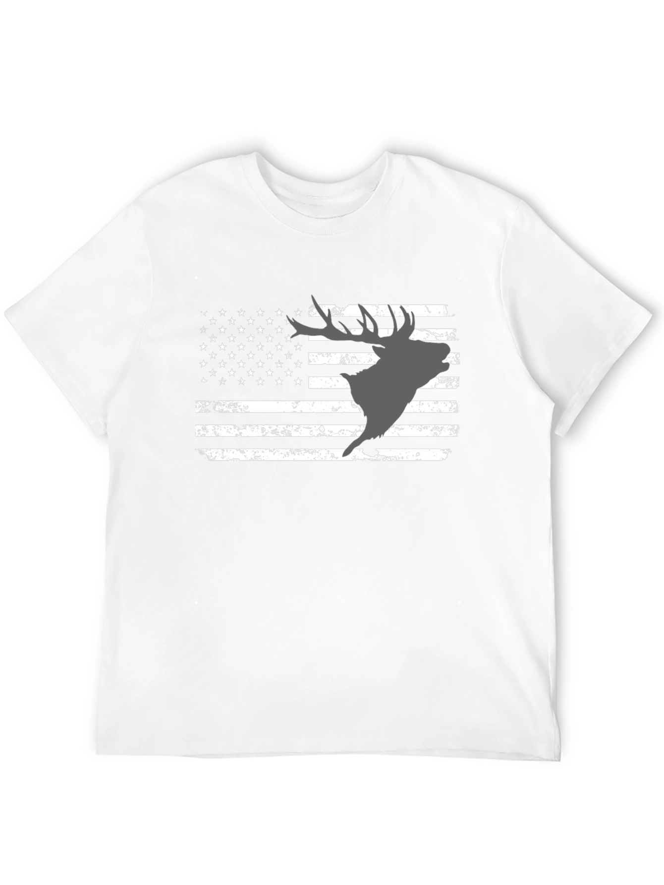 Deer American Flag Graphic T-Shirt