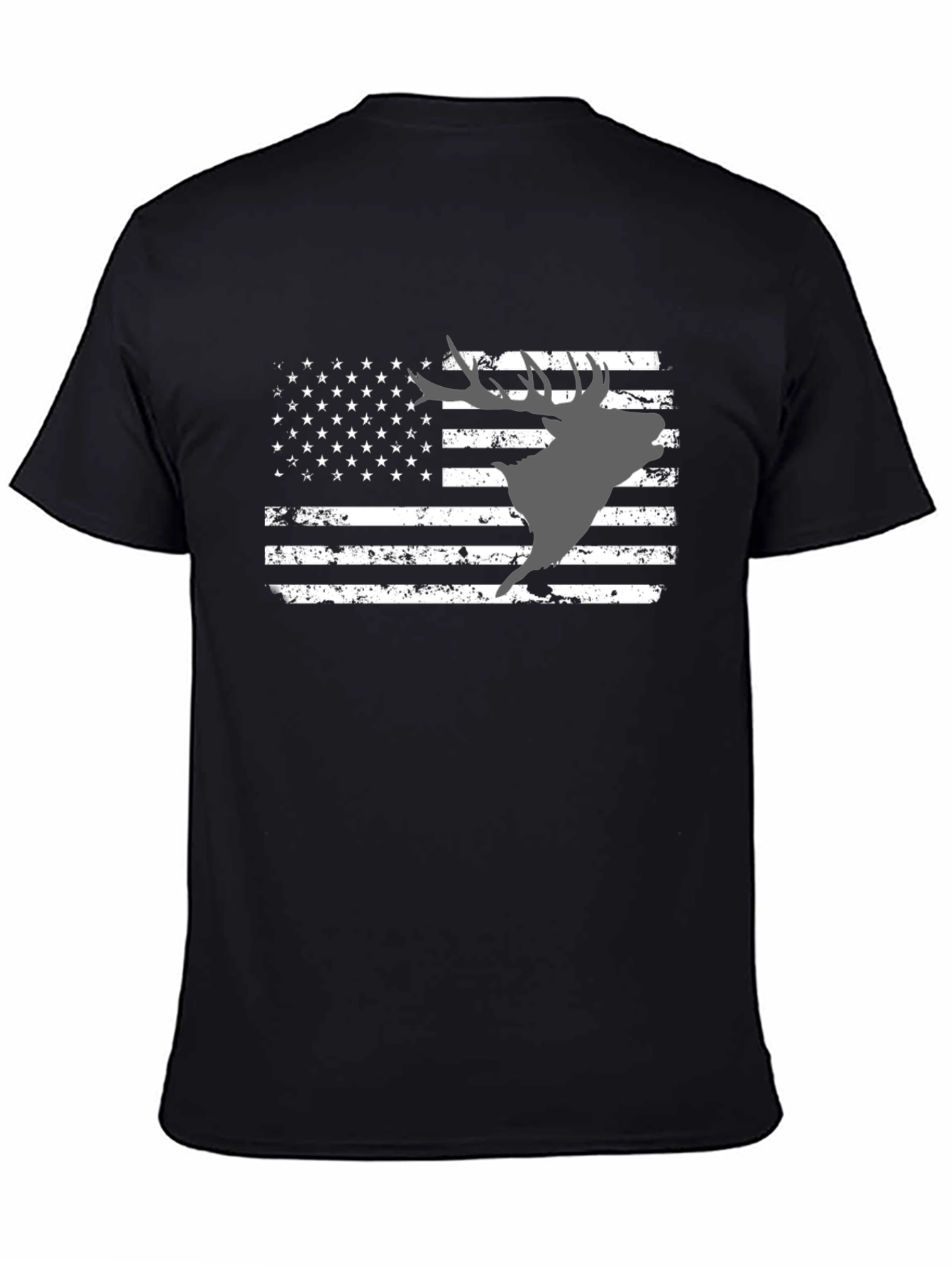 Deer American Flag Graphic T-Shirt