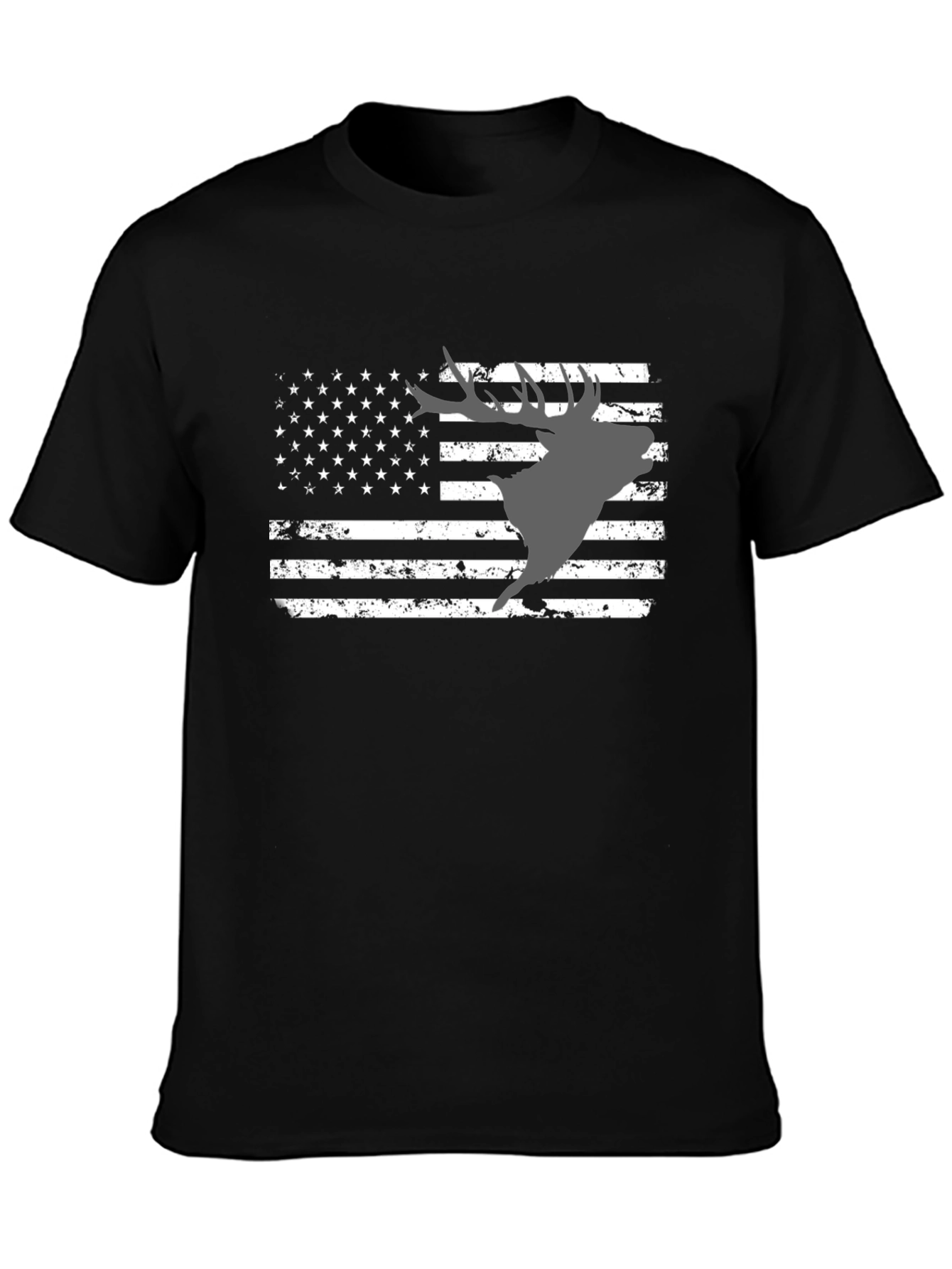 Deer American Flag Graphic T-Shirt