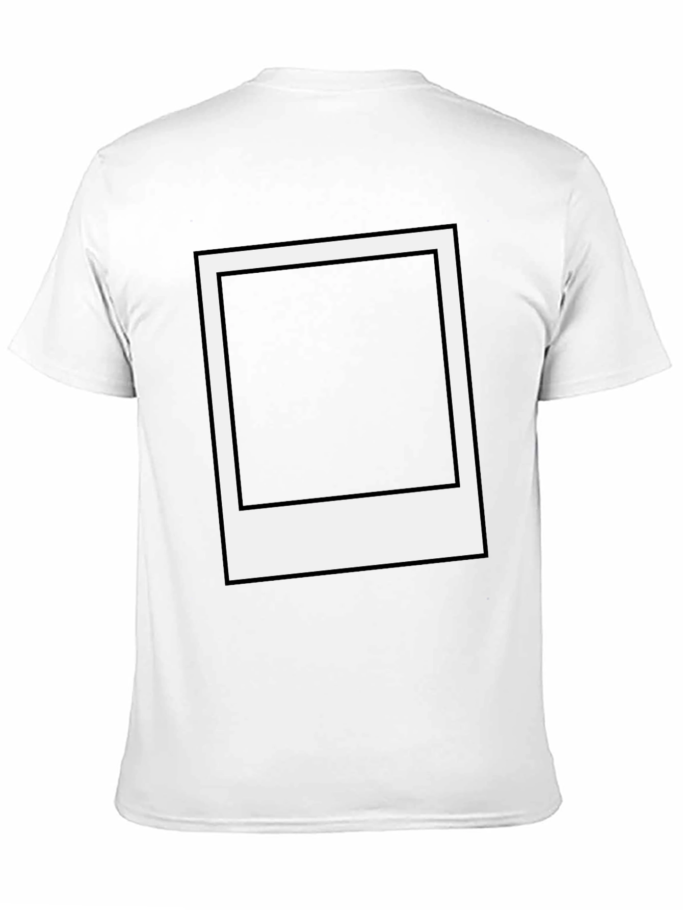 Retro Polaroid Frame Graphic Tee - Classic Black