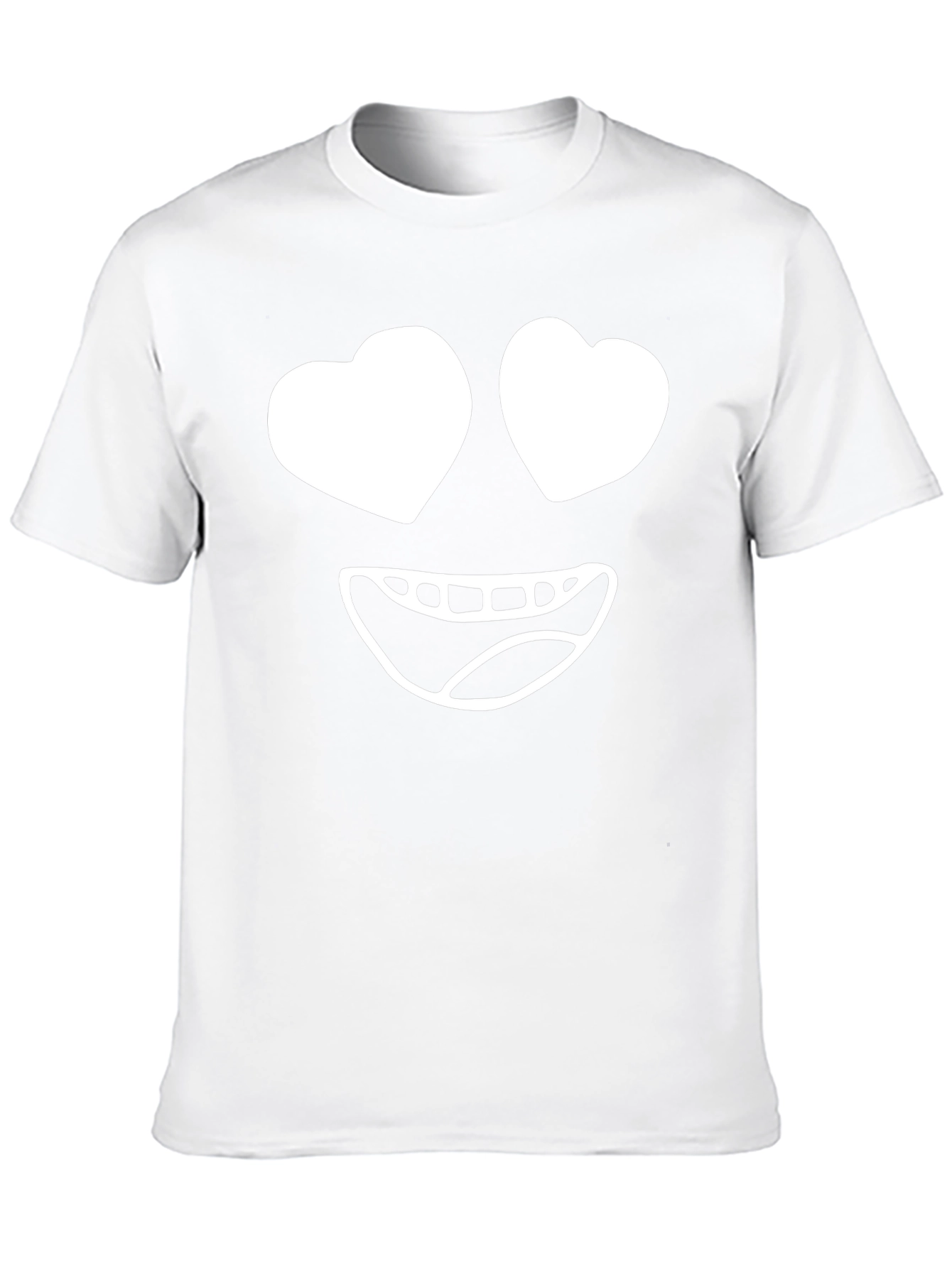 Heart Eyes Emoji Black T-Shirt