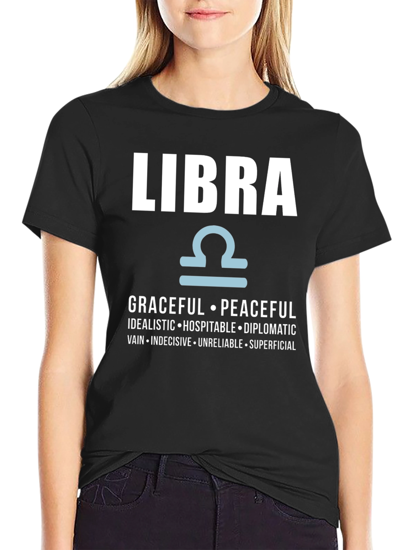 Libra Zodiac T-Shirt Graceful Peaceful Tee