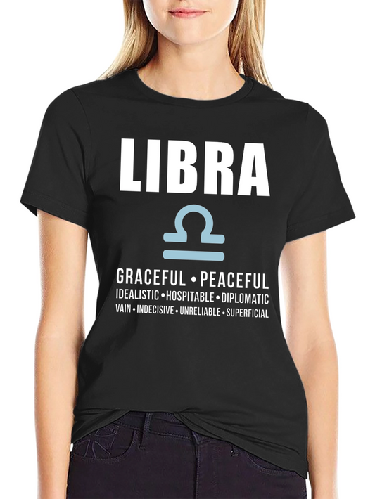 Libra Zodiac T-Shirt Graceful Peaceful Tee