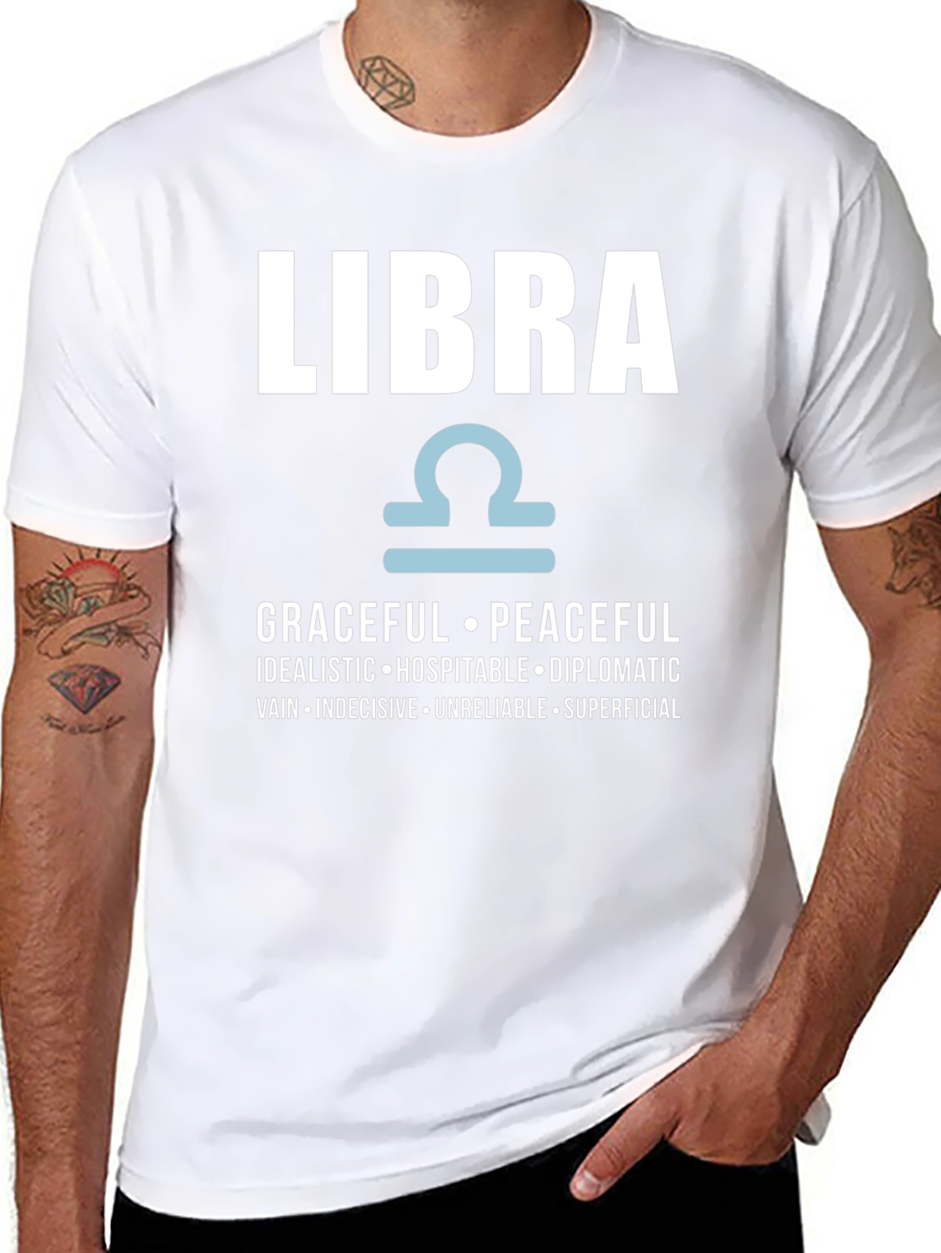 Libra Zodiac T-Shirt Graceful Peaceful Tee