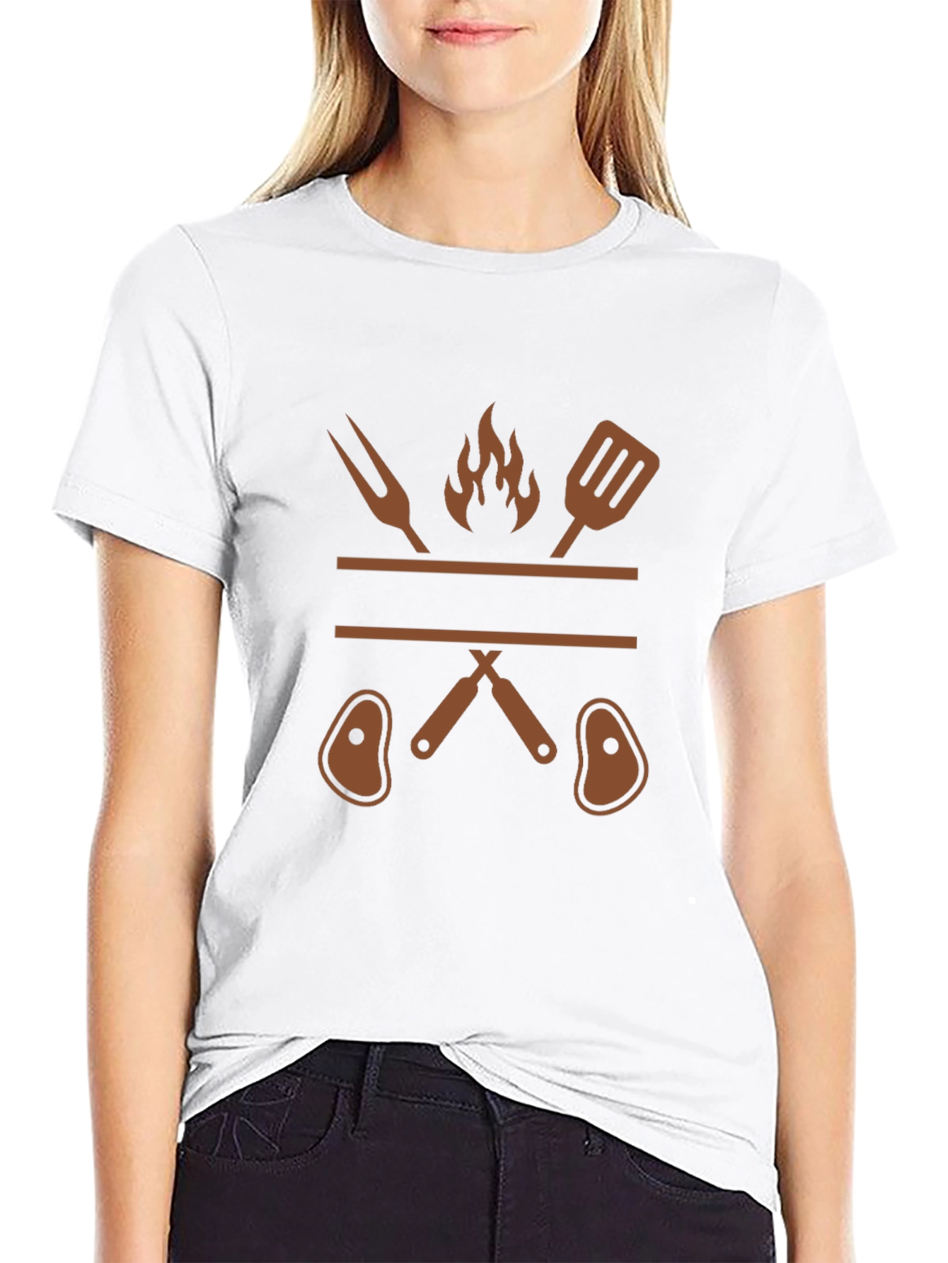 BBQ Grill Master T-Shirt - Black Casual Fit
