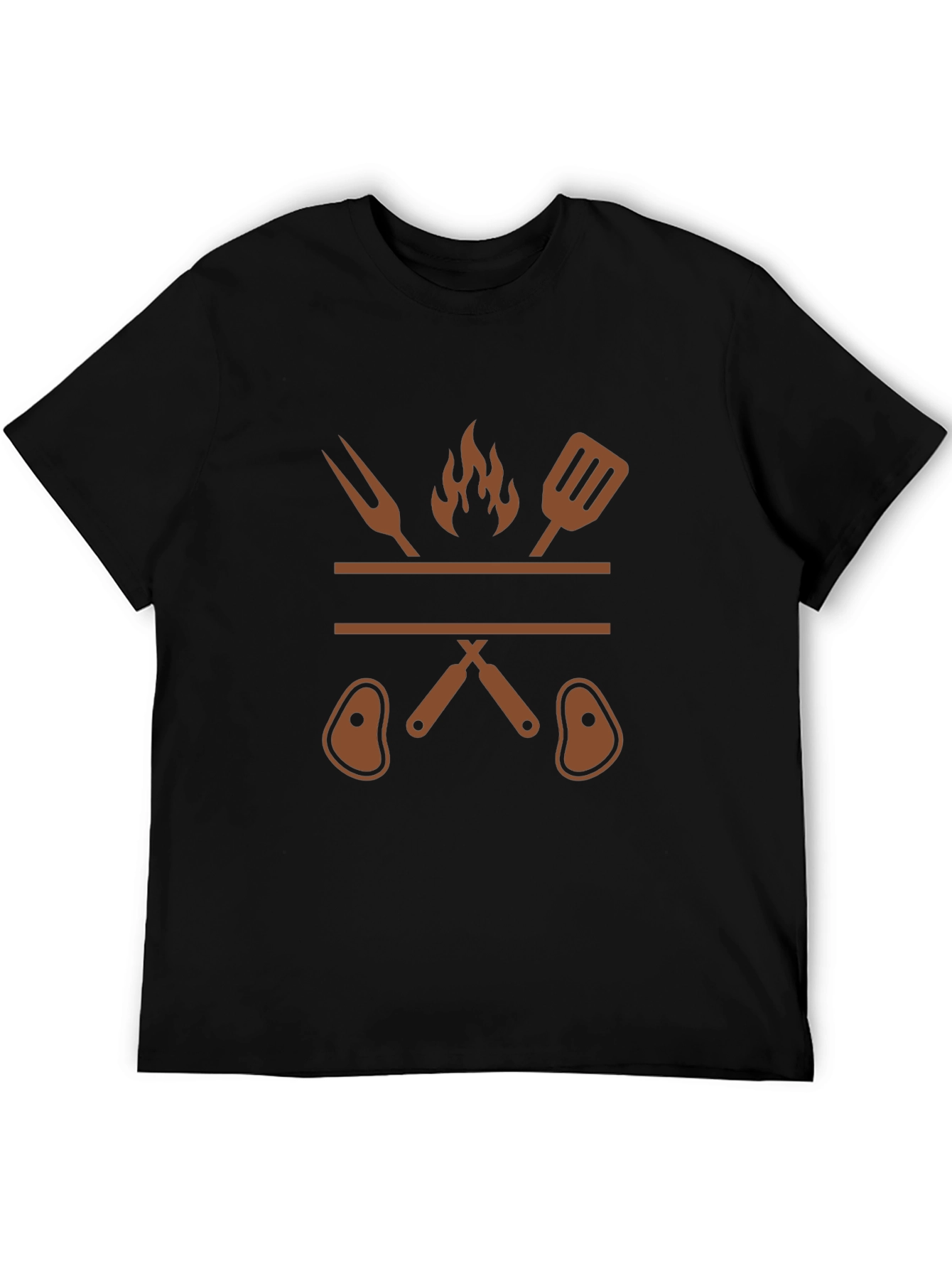 BBQ Grill Master T-Shirt - Black Casual Fit