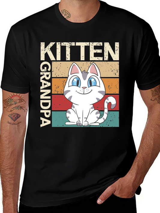 Kitten Grandpa Graphic Tee