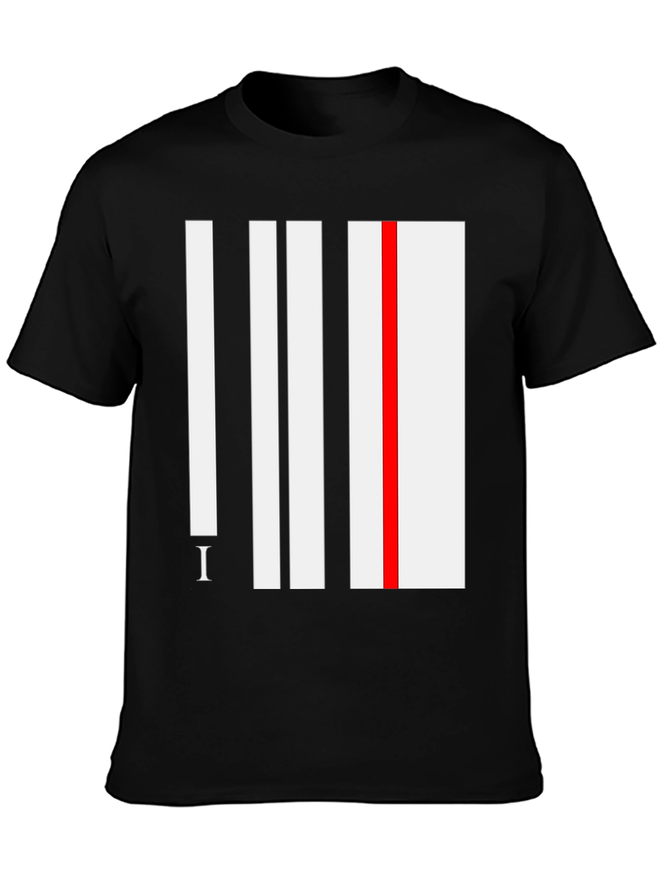 Modern Stripe Tee - Black Graphic Print Shirt