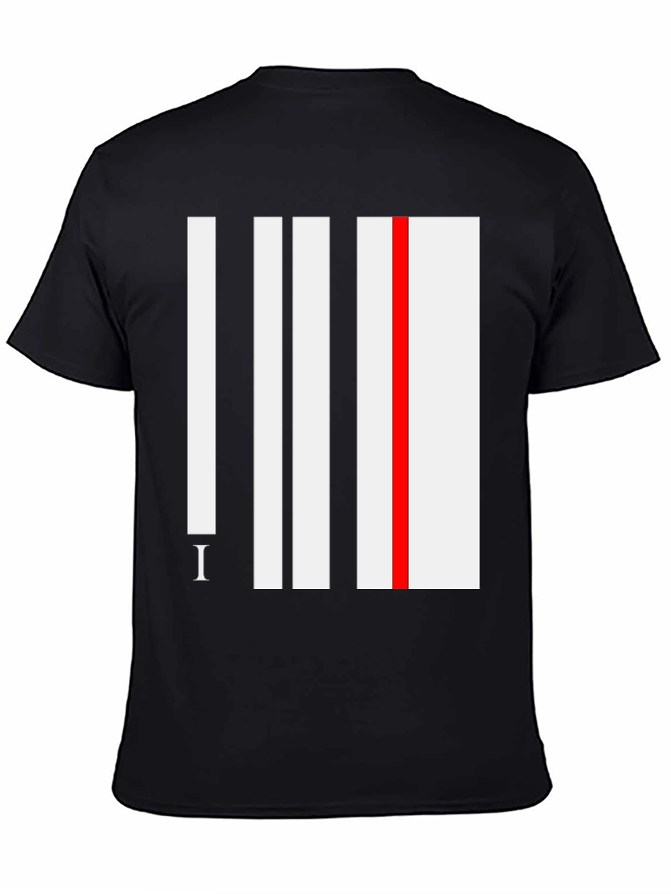 Modern Stripe Tee - Black Graphic Print Shirt