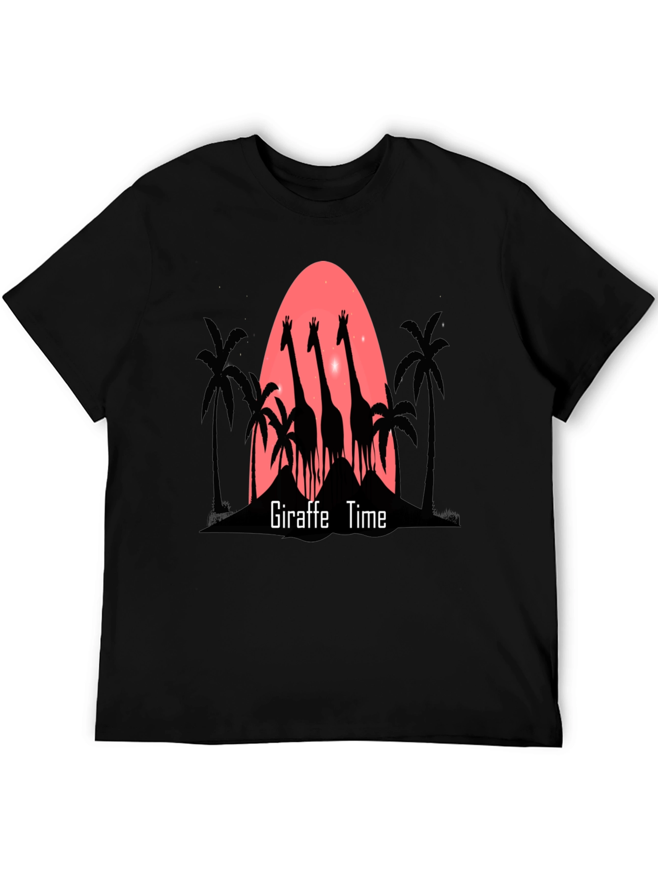 Giraffe Time Mens Graphic T-Shirt