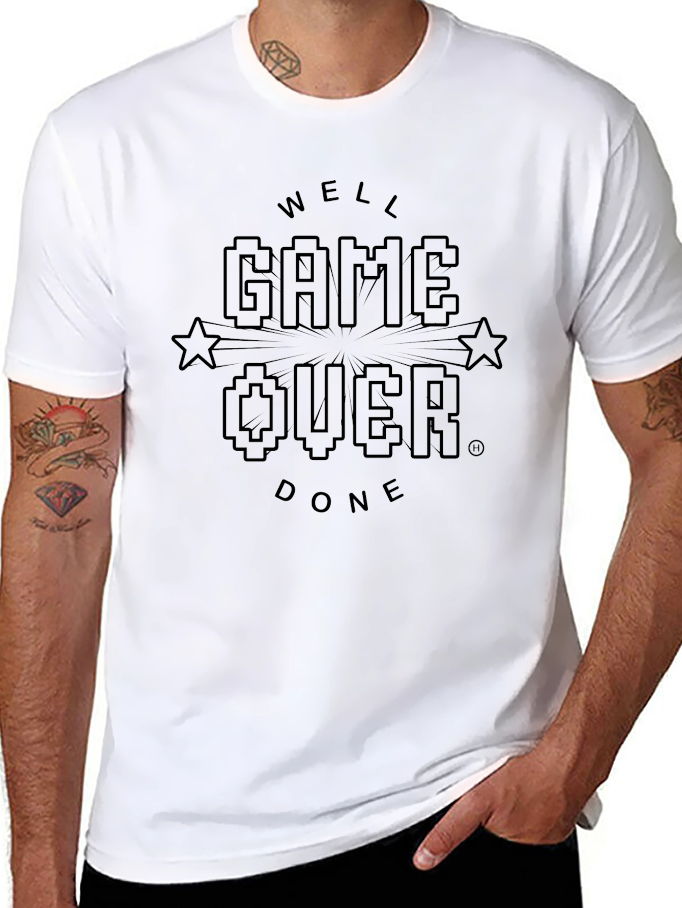 Game Over Well Done Black Graphic Tee