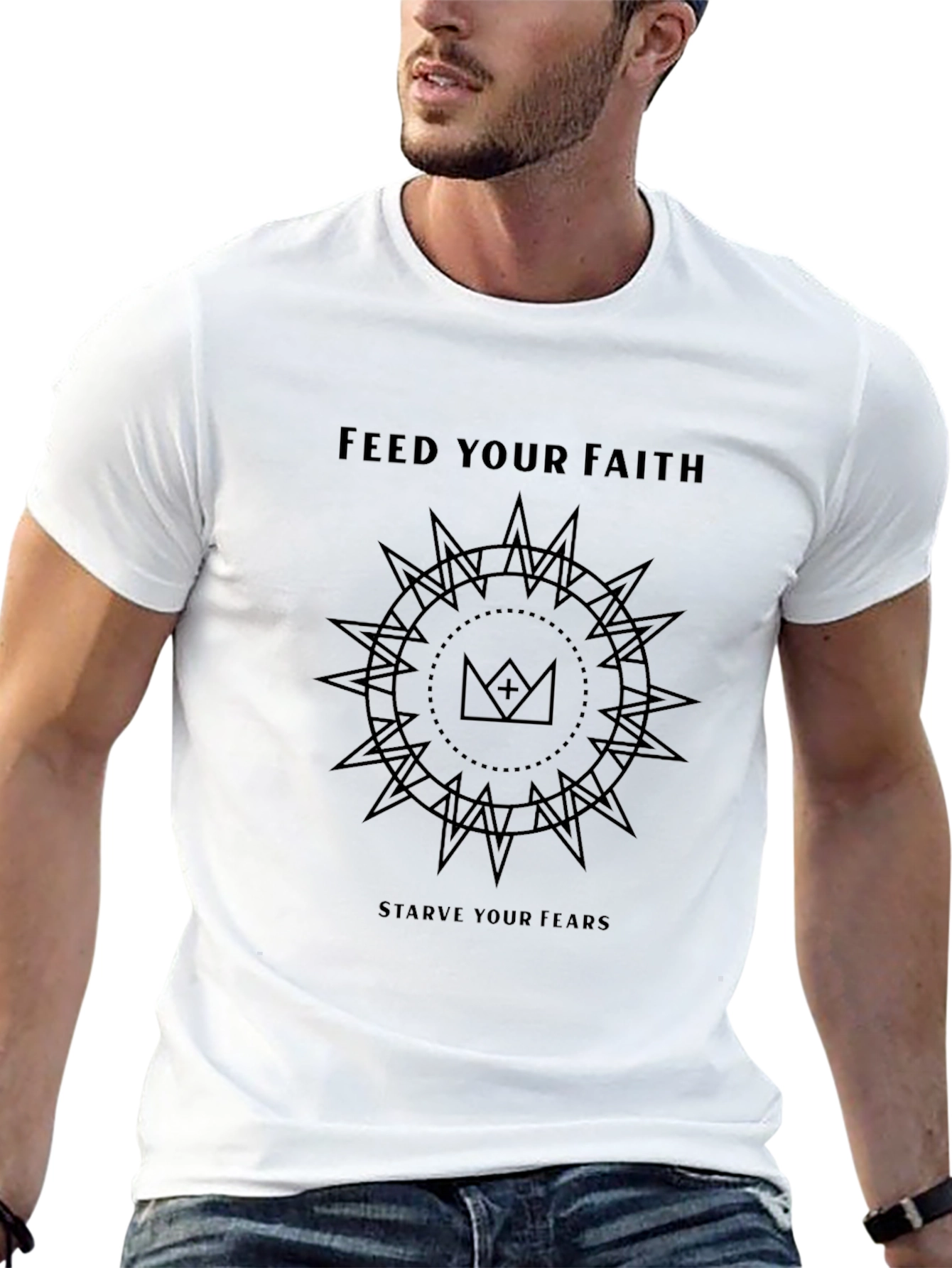 Faith Over Fear Graphic Tee - Black