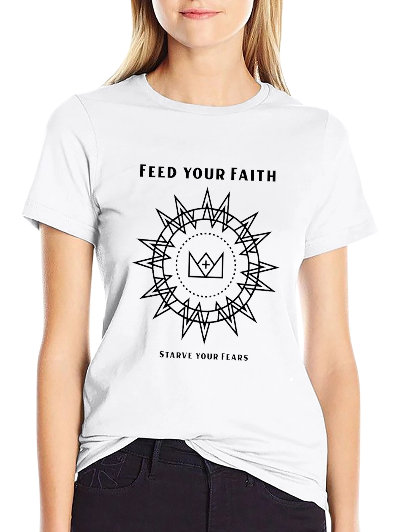 Faith Over Fear Graphic Tee - Black